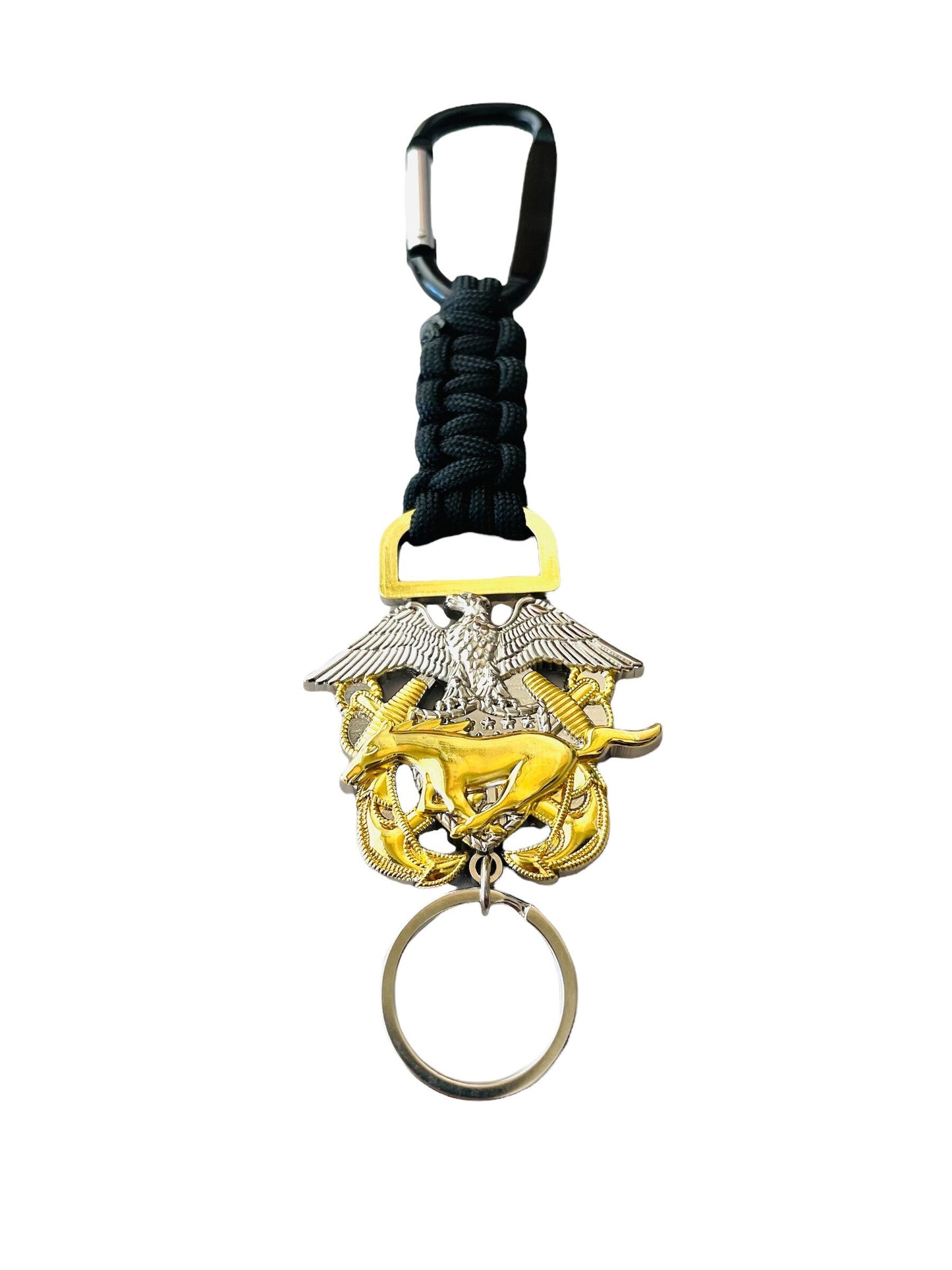 US Navy Mustang Paracord Keychain.