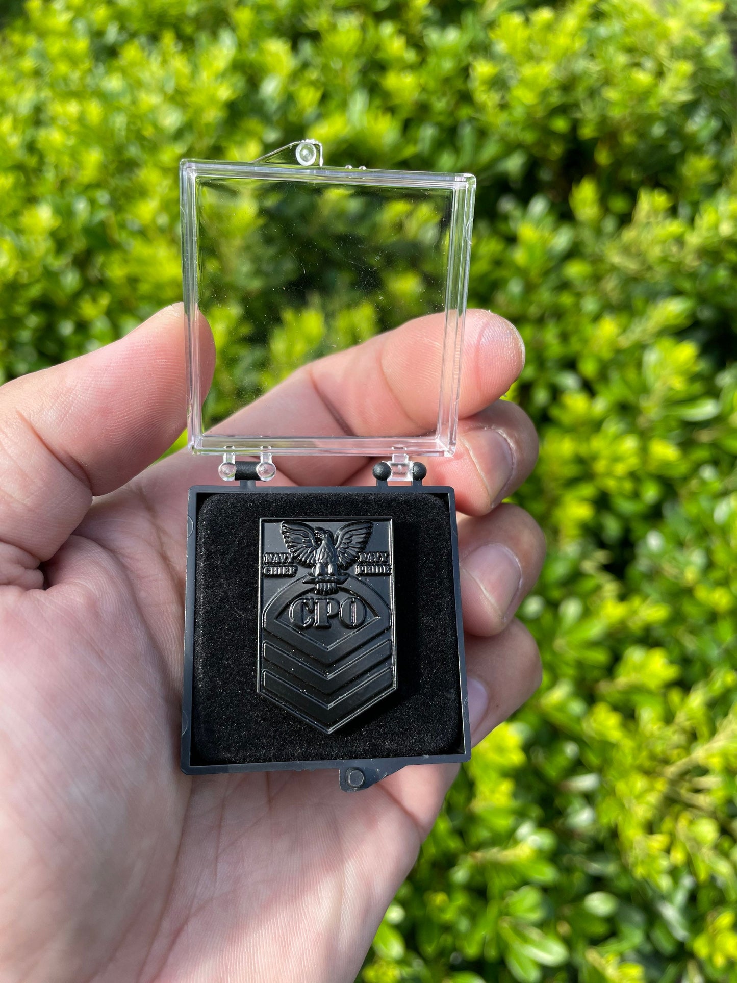 USN CPO/E7 Chevron Style Lapel Pin