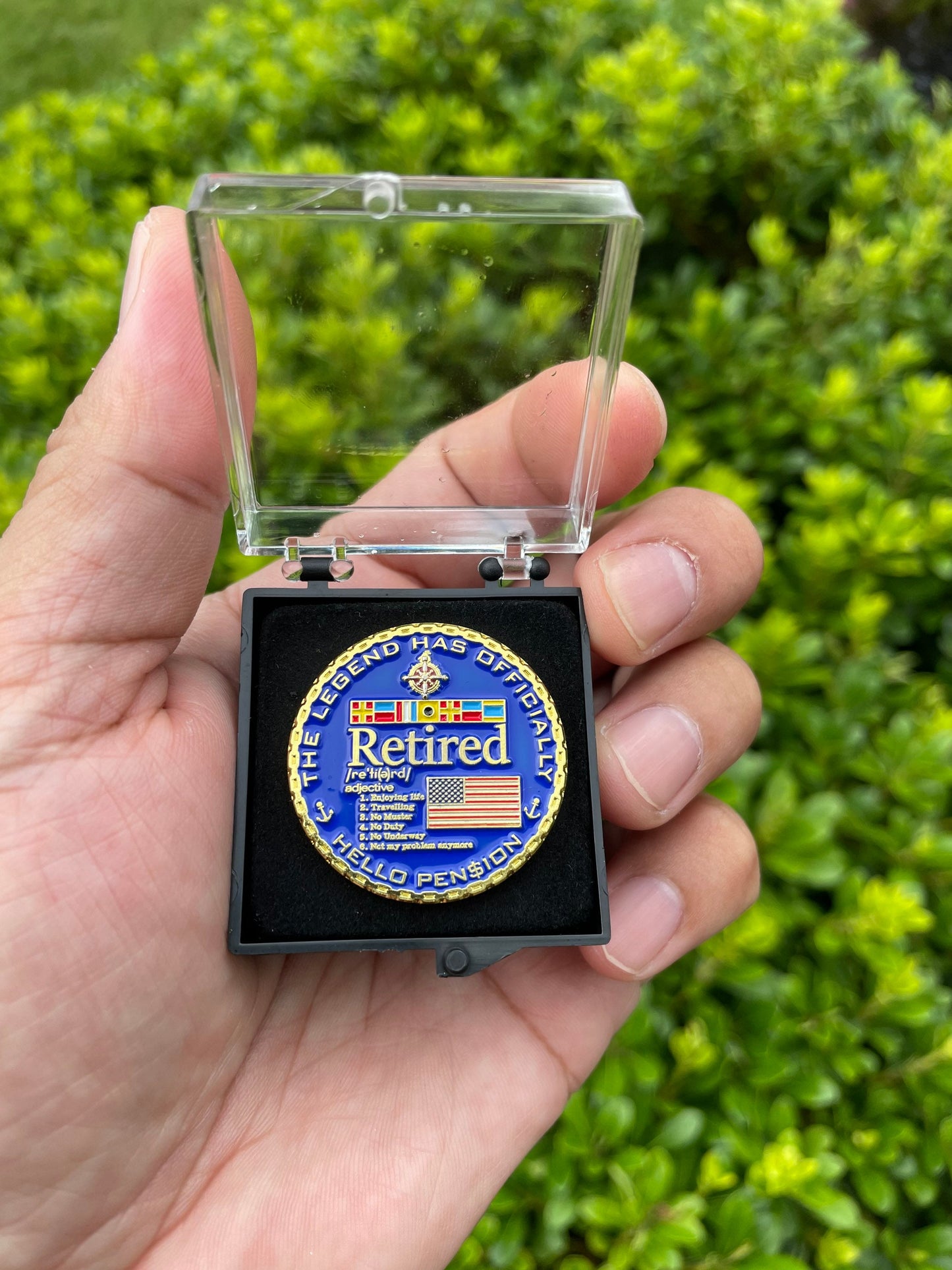 USN Retired Lapel Pin