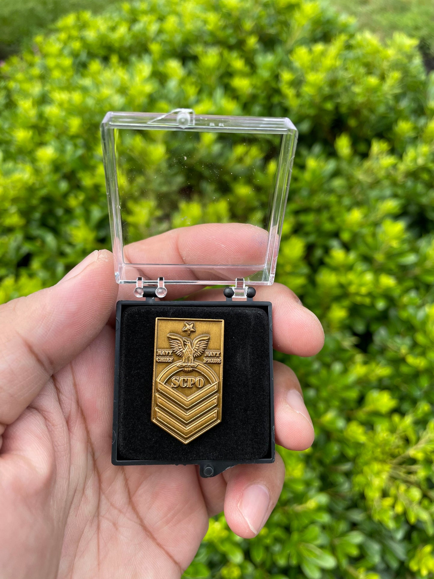 USN Senior Chief/E8 Chevron Style Lapel Pin