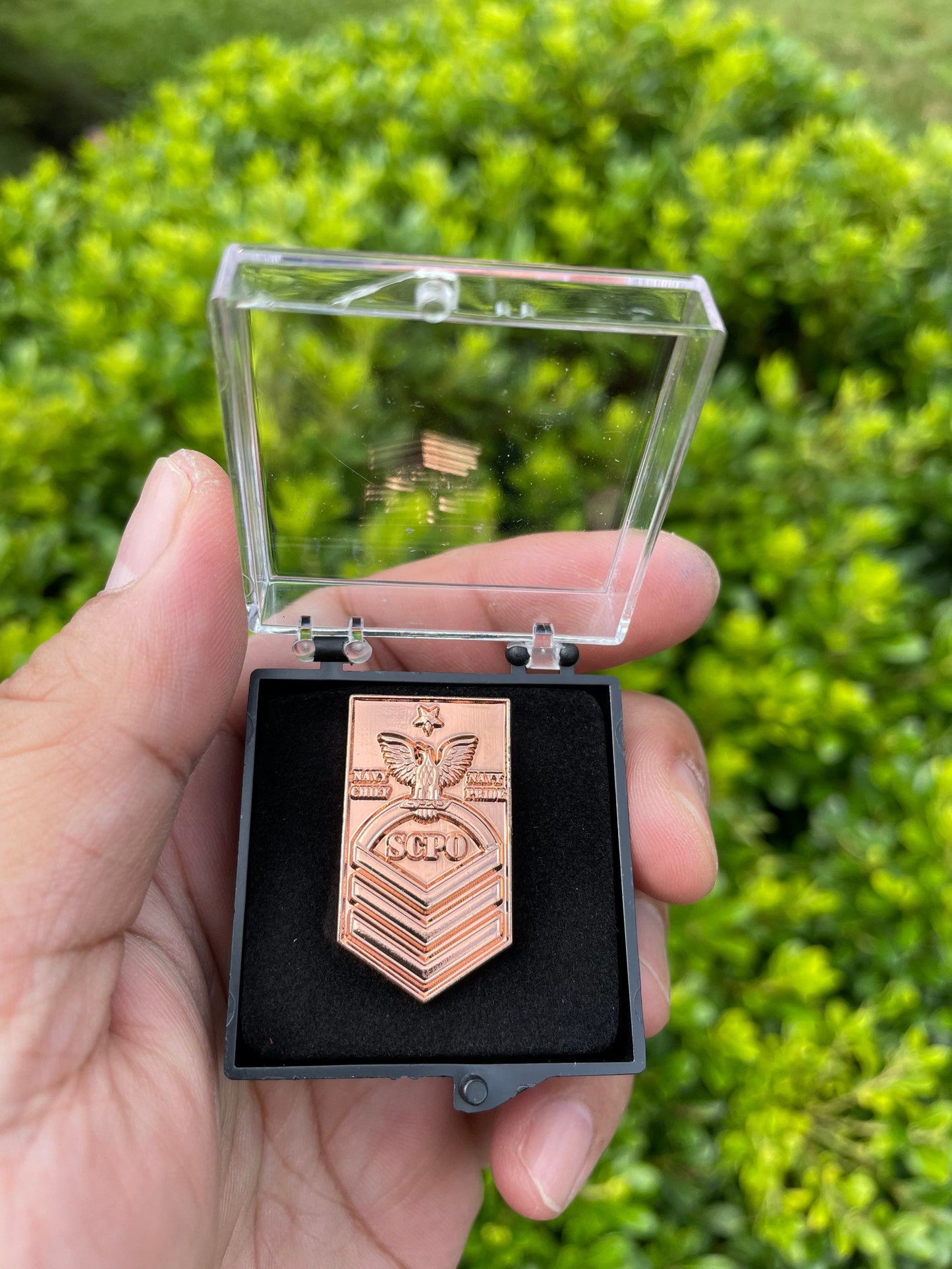 USN Senior Chief/E8 Chevron Style Lapel Pin