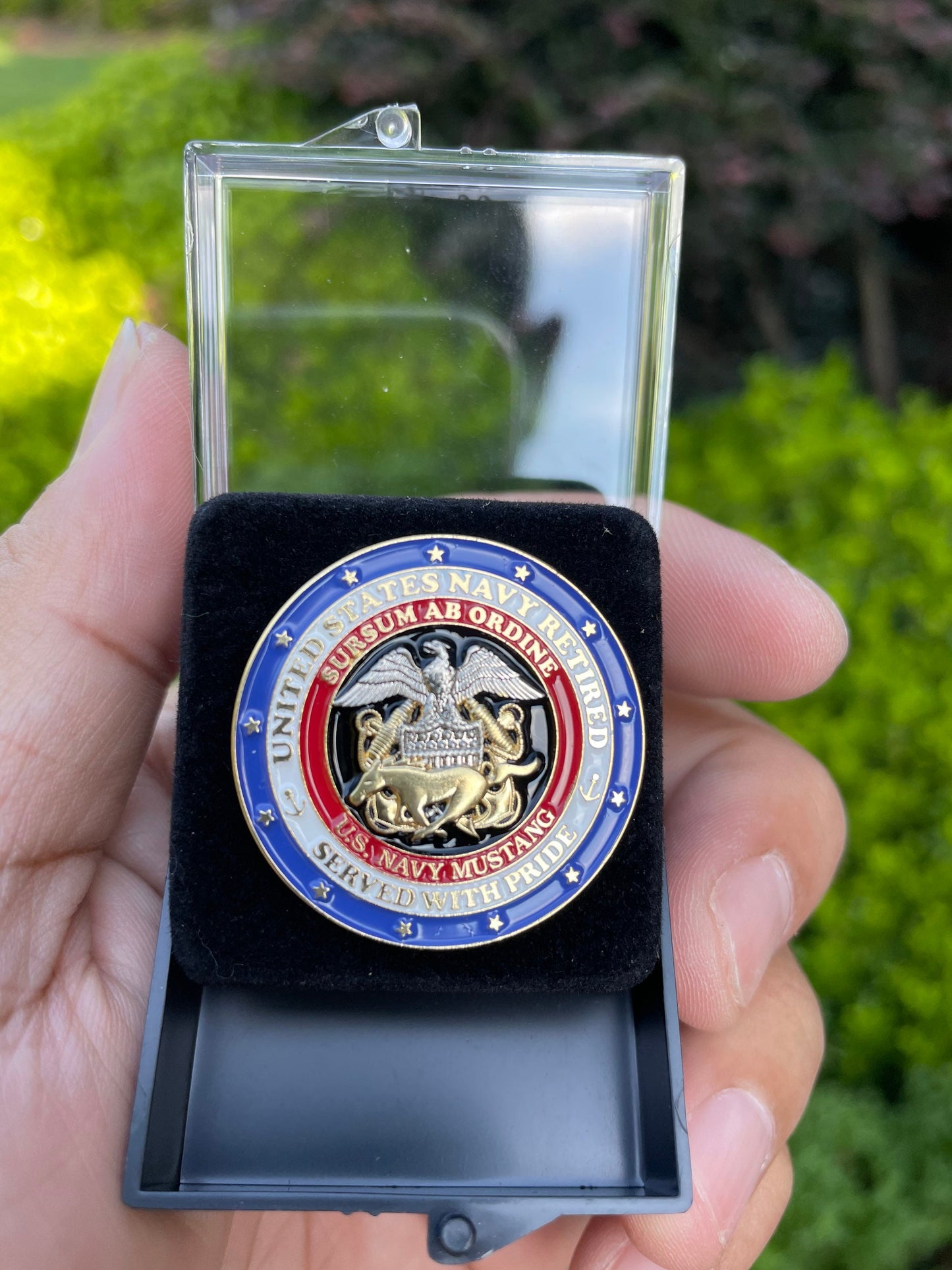 USN Retired Mustang Lapel Pins