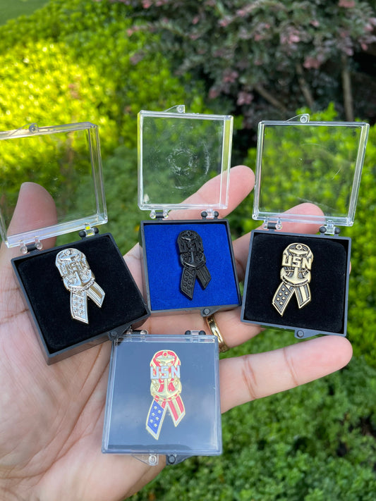 USN CPO Ribbon Style Lapel Pins
