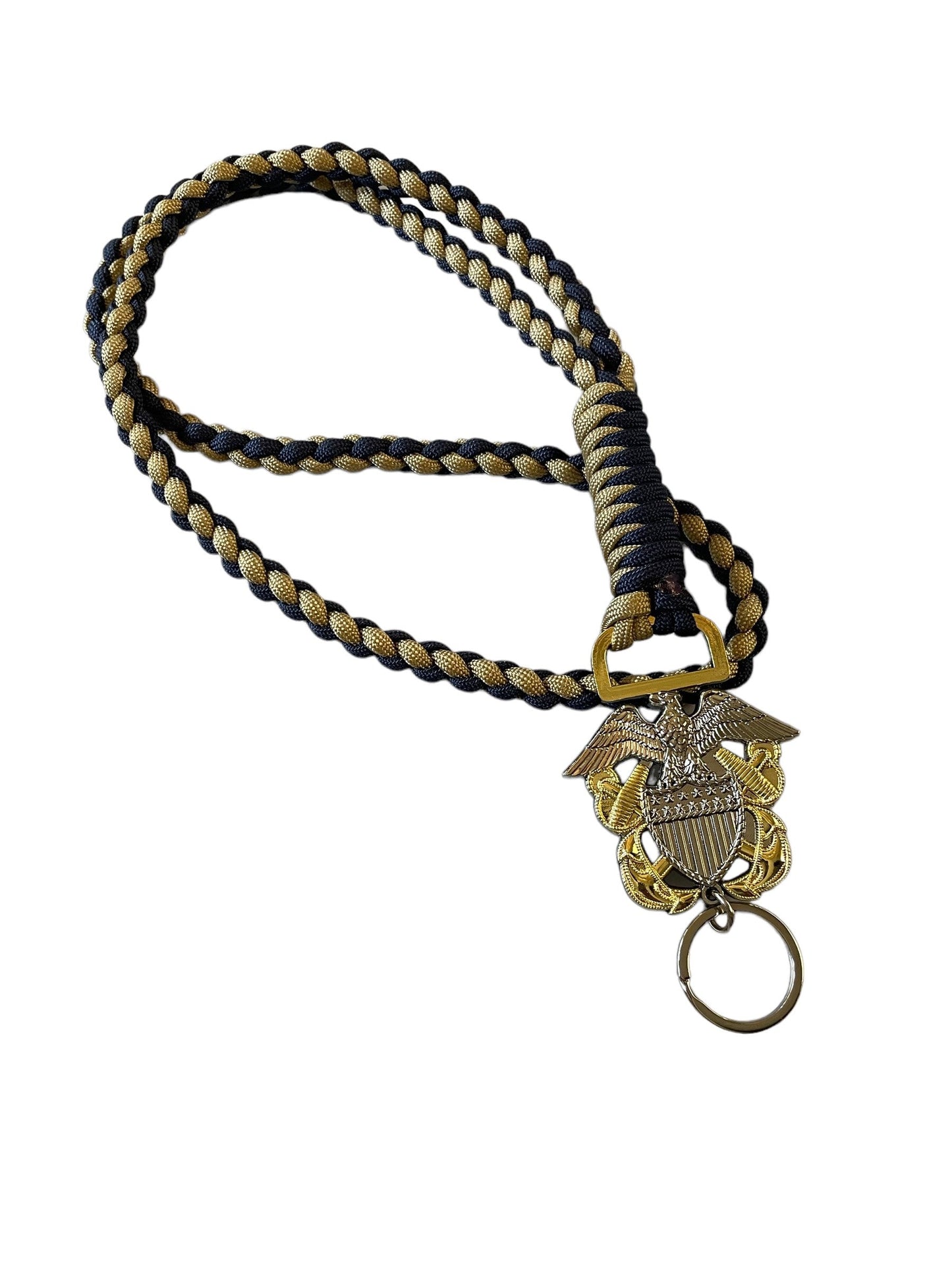 US Naval Officers/LDO CWO 2 Color Paracord Neck Lanyard.