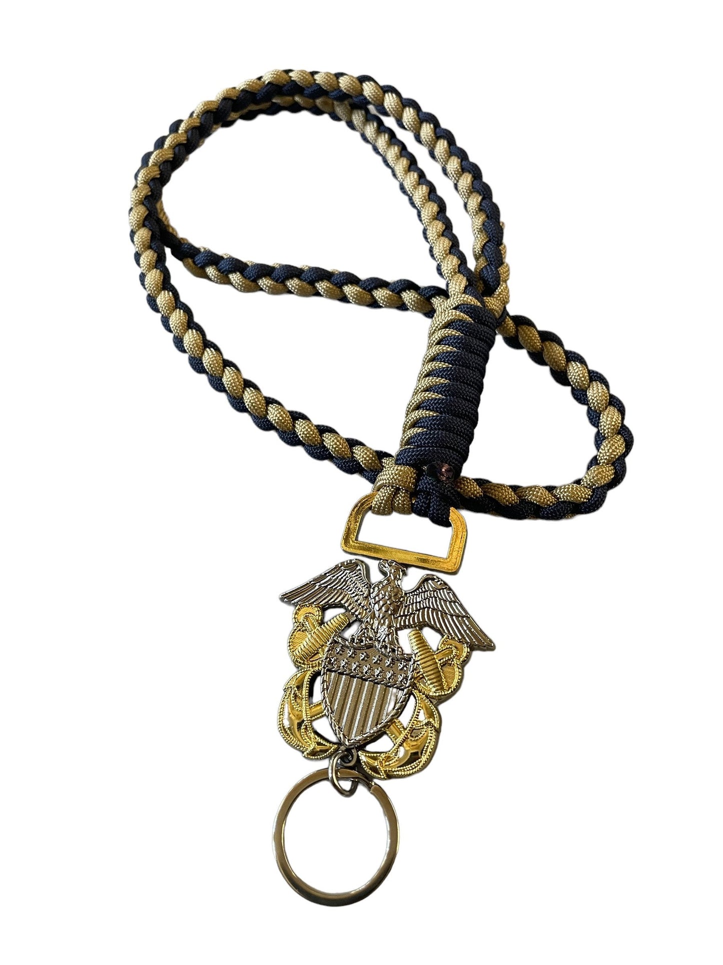 US Naval Officers/LDO CWO 2 Color Paracord Neck Lanyard.