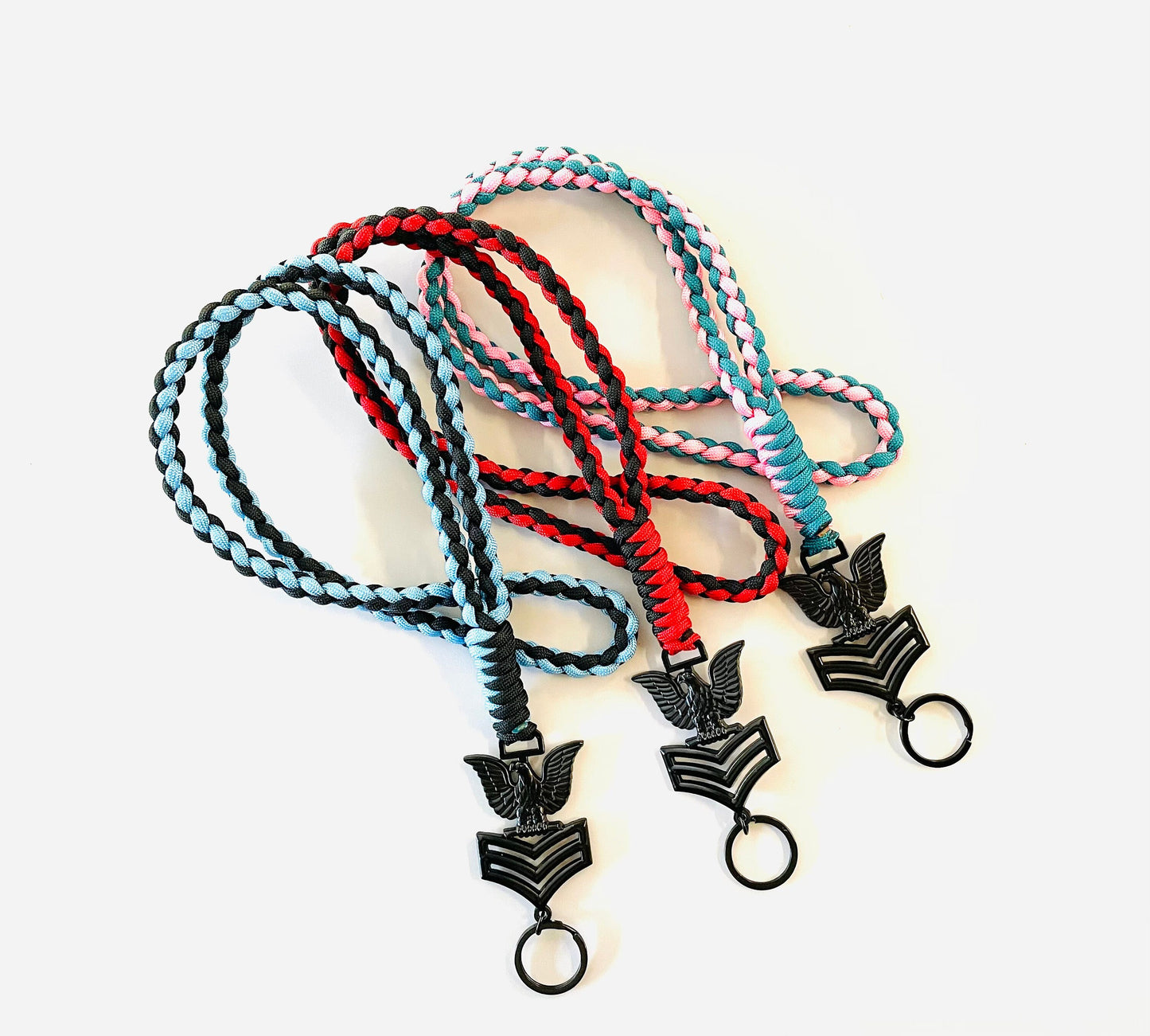 USN 1st Class Petty Officer 2 Color Paracord Neck Lanyard.