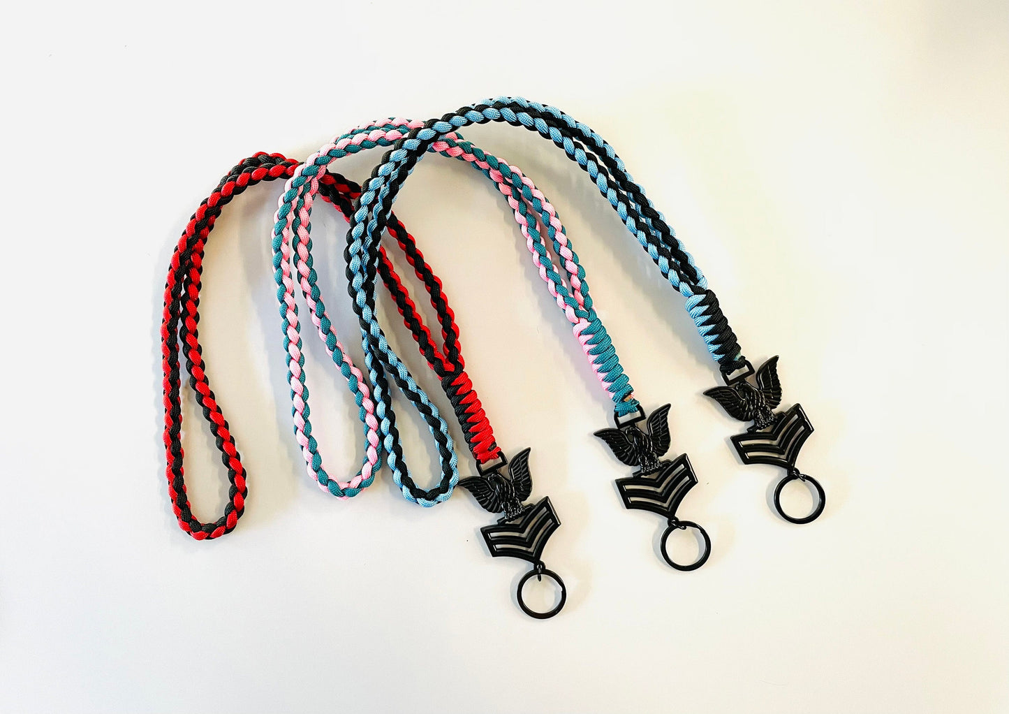USN 1st Class Petty Officer 2 Color Paracord Neck Lanyard.