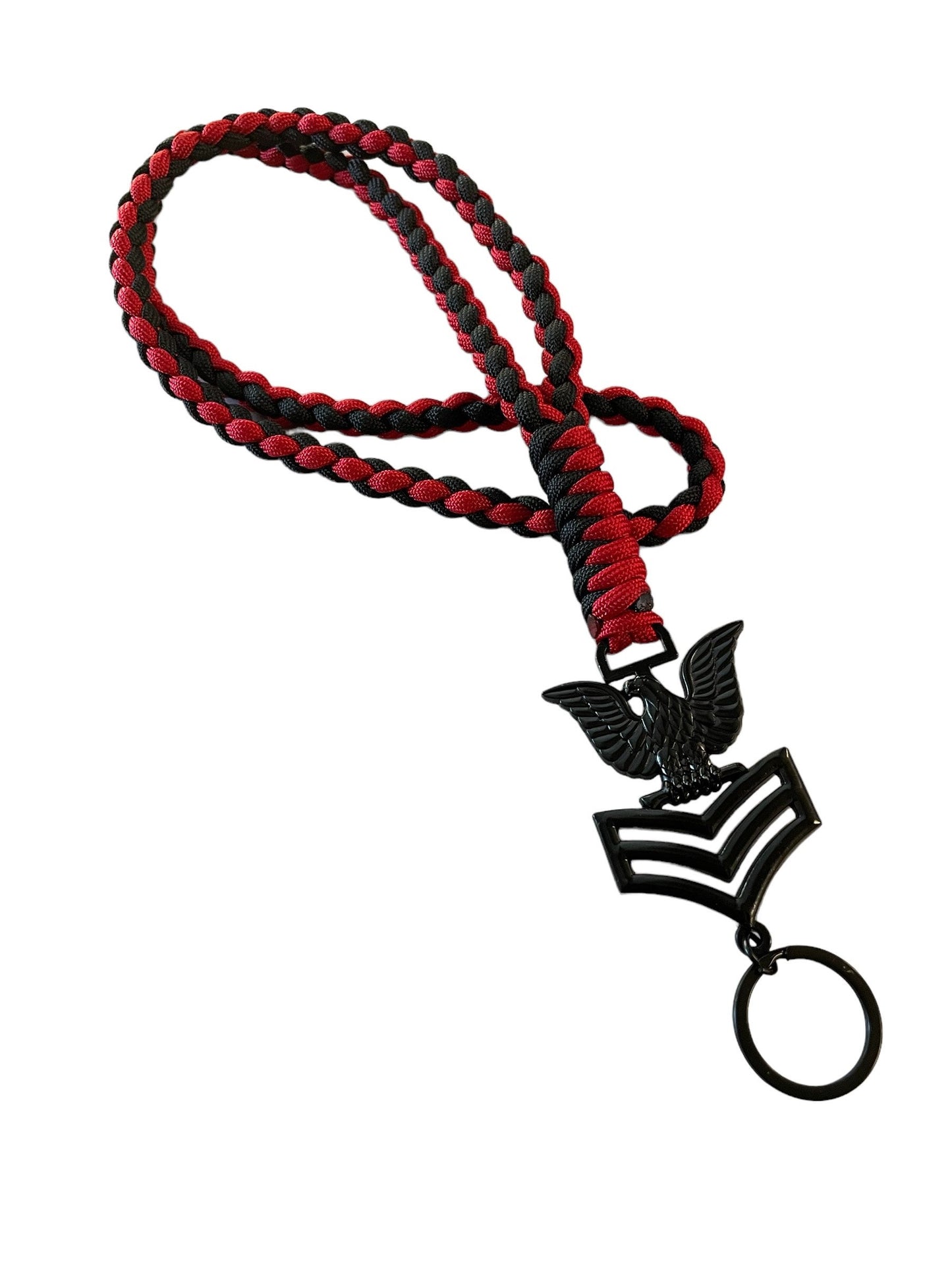 USN 1st Class Petty Officer 2 Color Paracord Neck Lanyard.