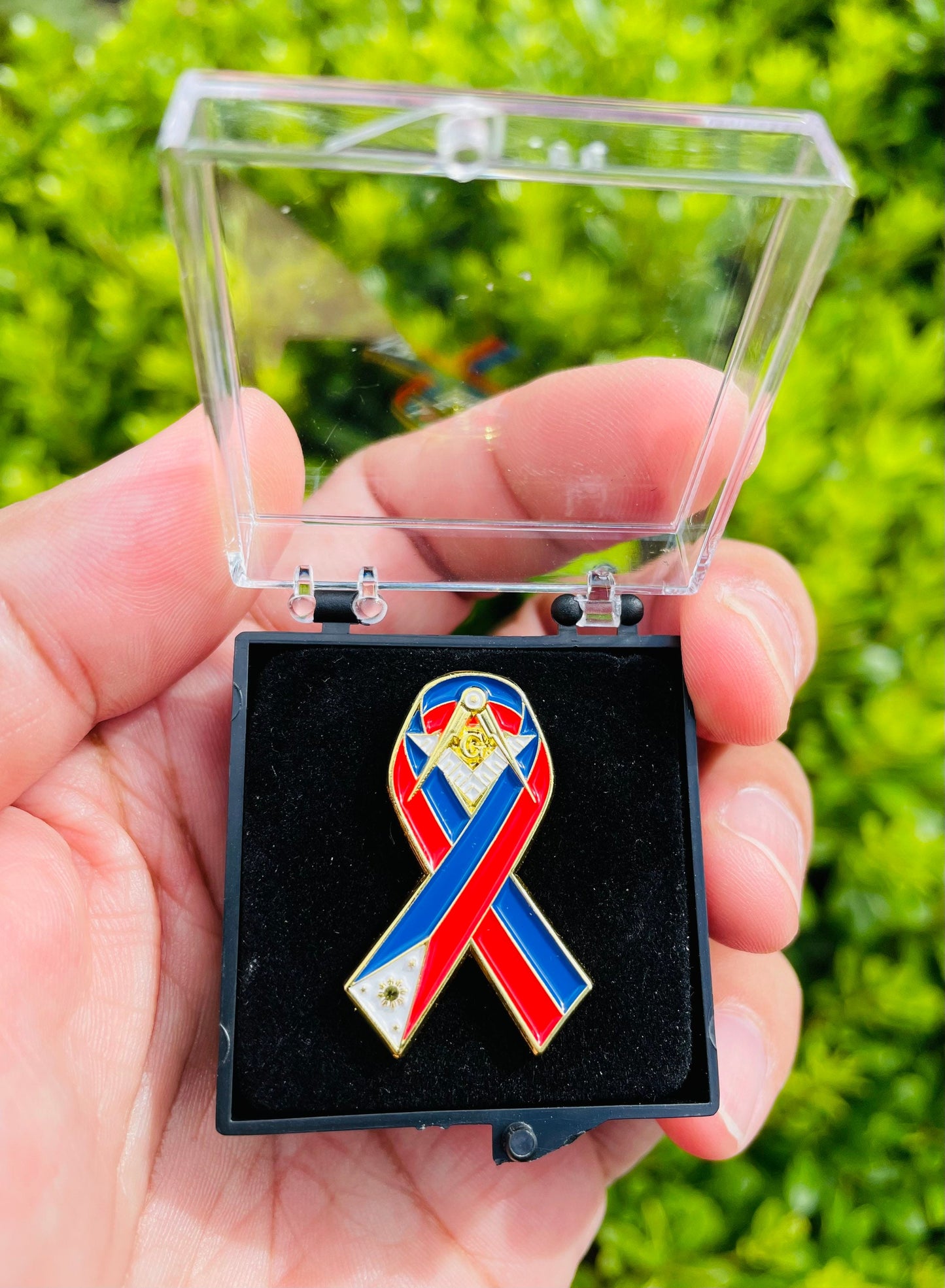 Masonic PI Ribbon Style Lapel Pin