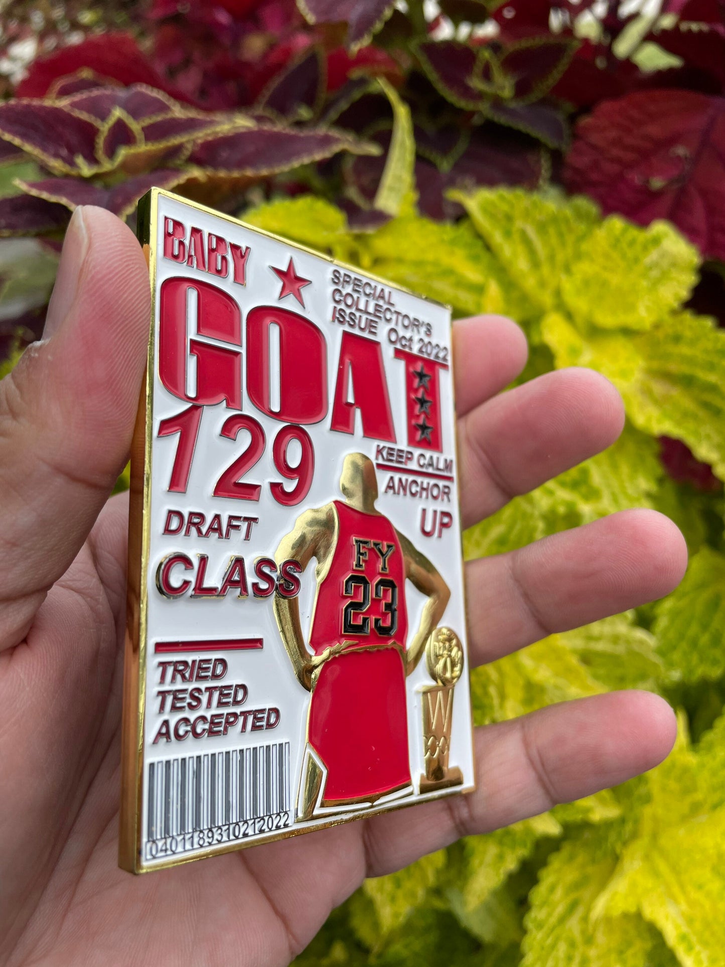 USN Class 129 FY-23 Baby GOAT Season Coin Bulls Red Jersey