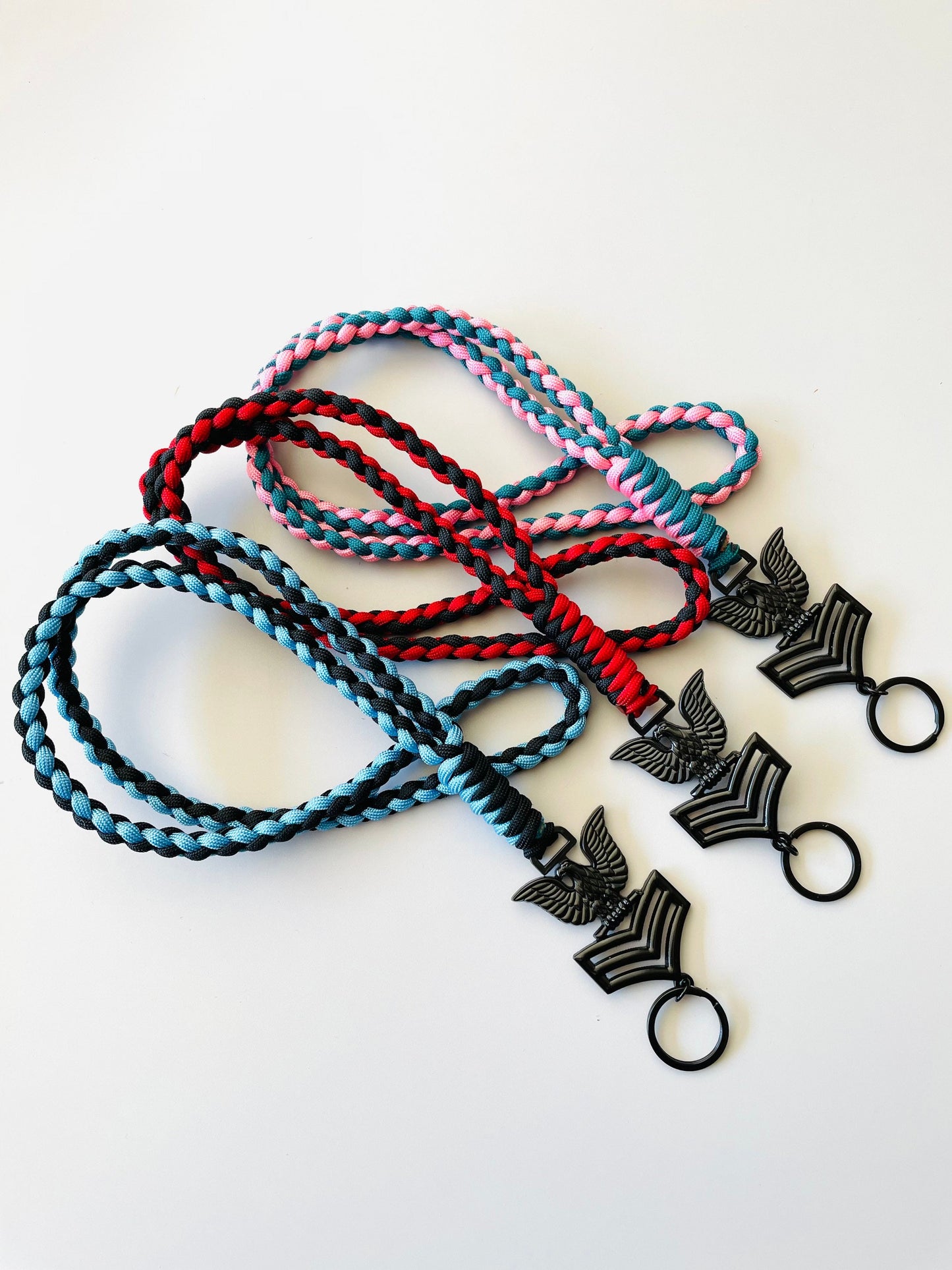USN 1st Class Petty Officer 2 Color Paracord Neck Lanyard.
