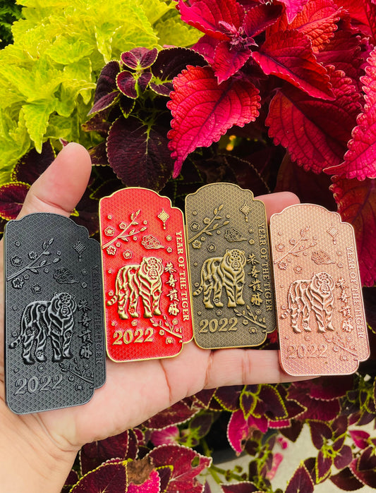 Chinese New Year 2022 Year of the Tiger Challenge Coins