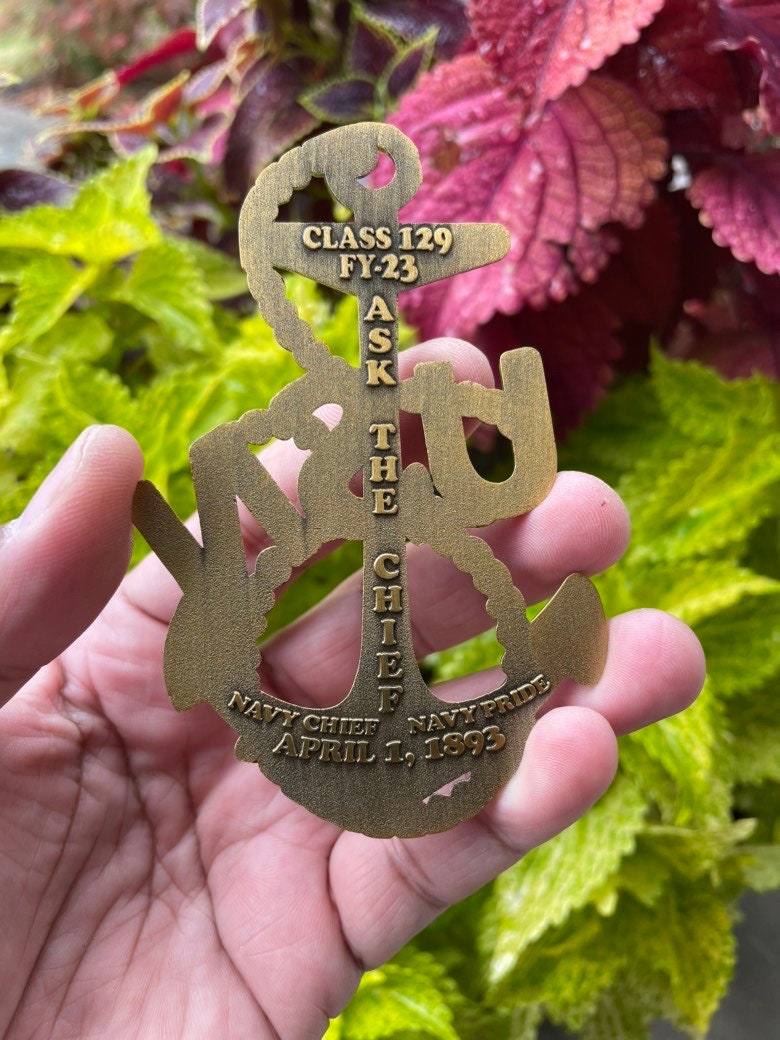 USN Class 129 FY 23 All Antique Heritage Anchor Coin