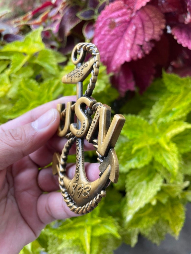 USN Class 129 FY 23 All Antique Heritage Anchor Coin