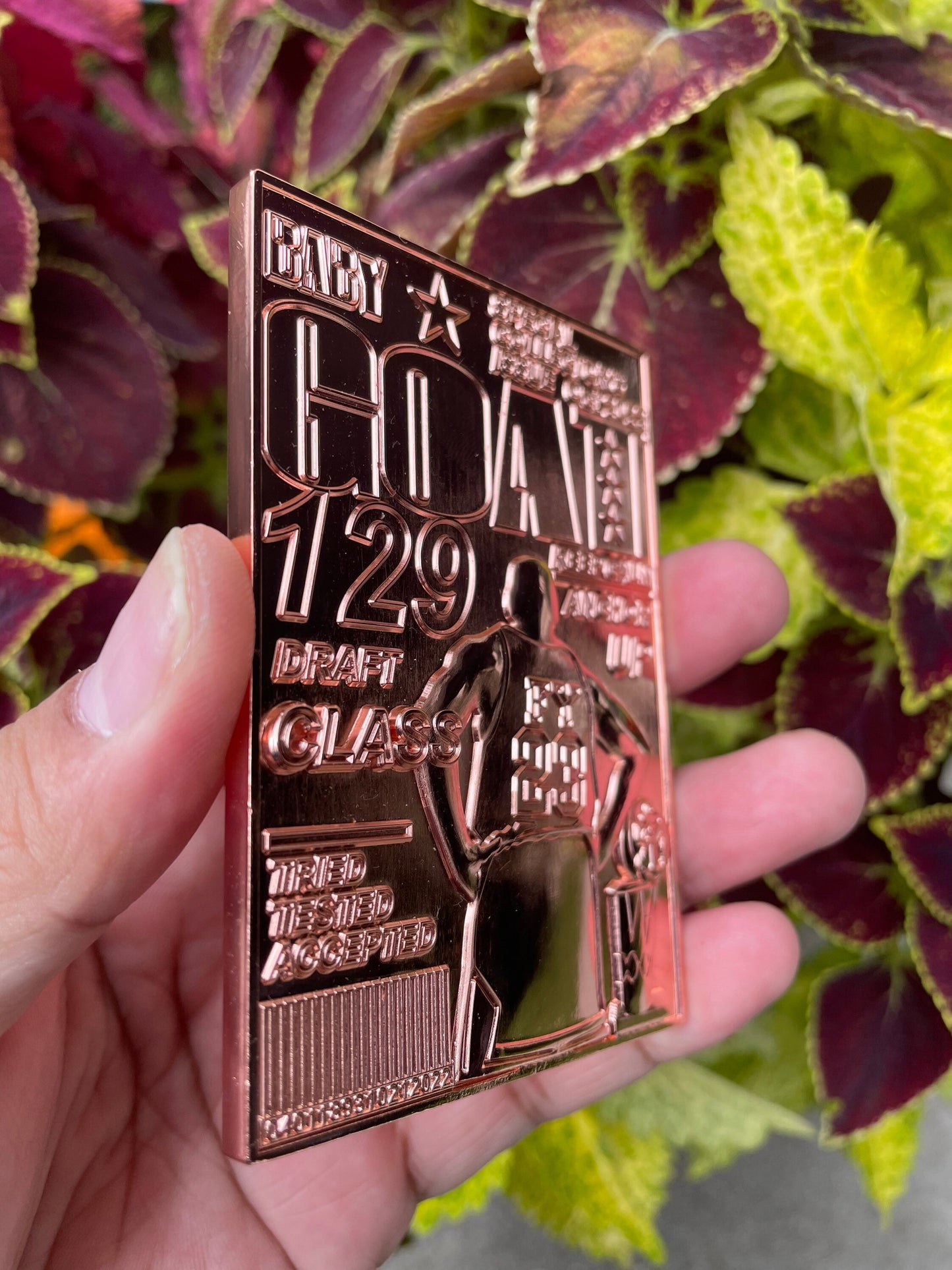 USN Class 129 FY 23 Baby GOAT Challenge Coin All Rose Gold Version