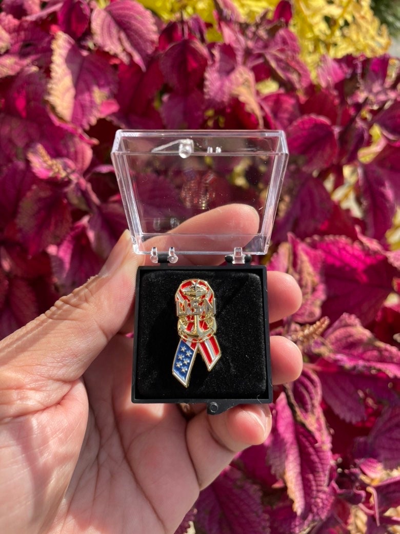 USN SCPO Ribbon Style Lapel Pins