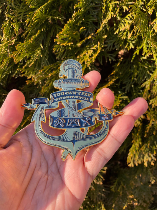 4” USN Supply Anchor Coin