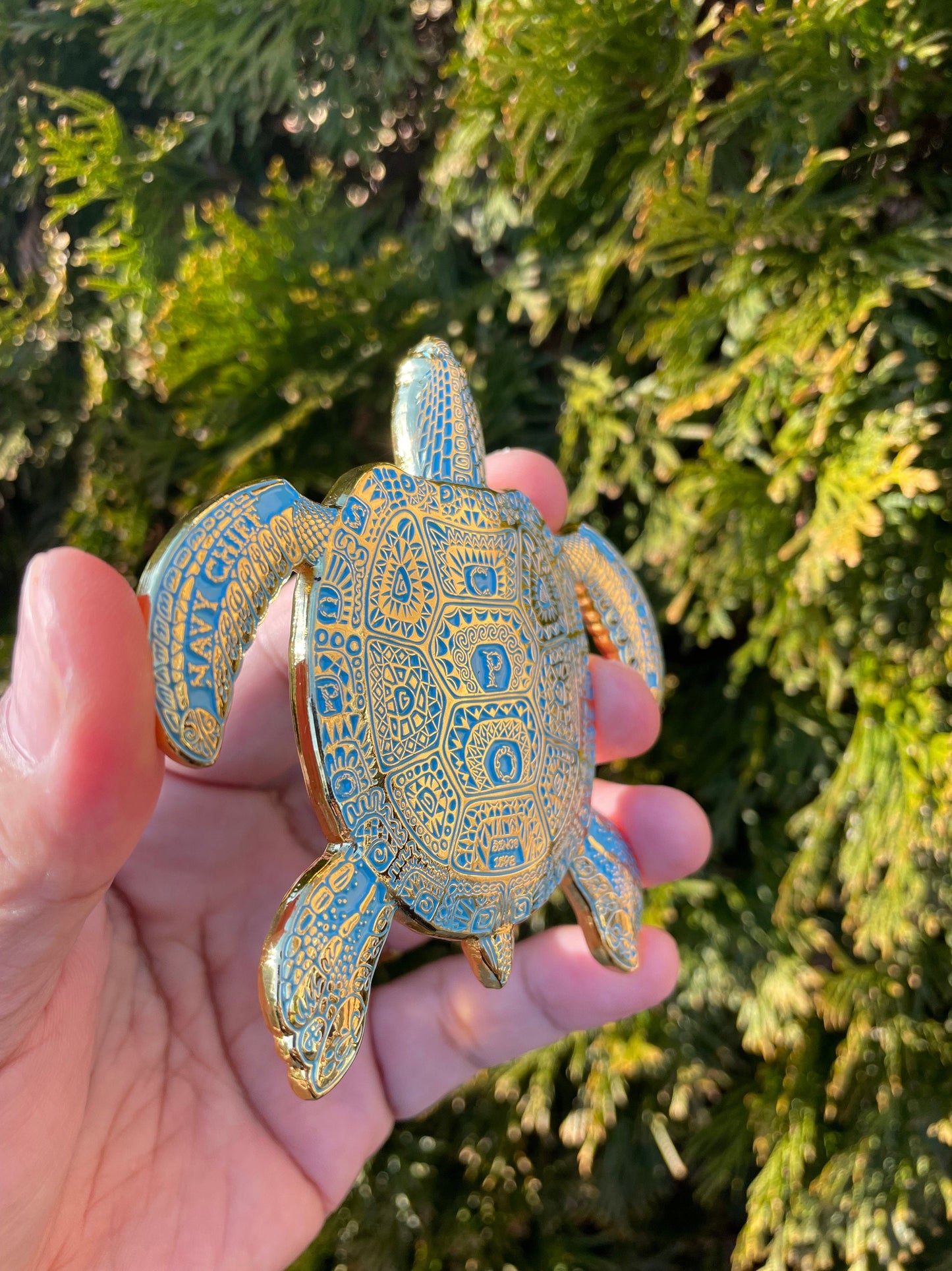 3.5” 130th CPO Birthday Turtle Pride Coin Teal & Gold