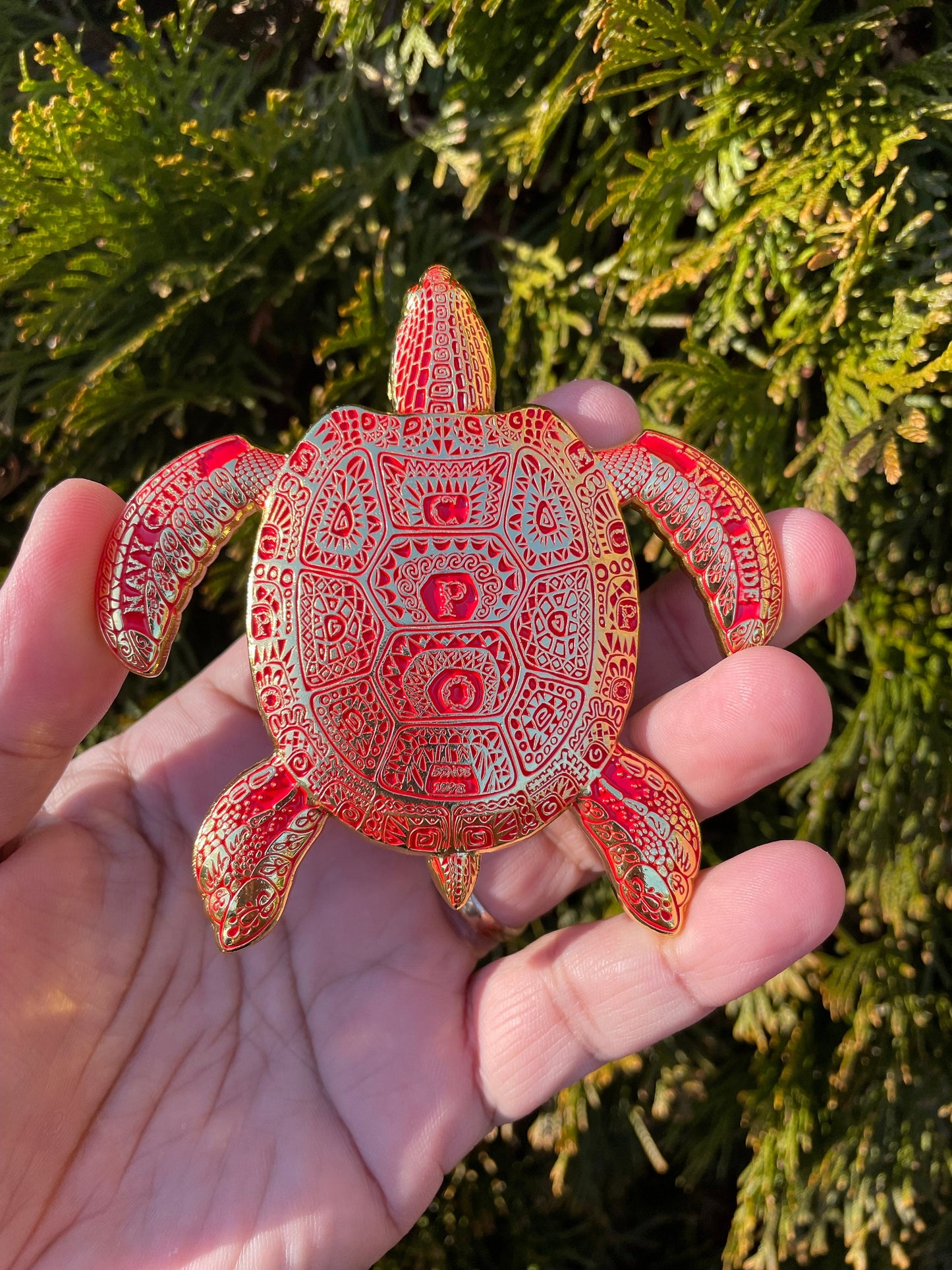 3.5” 130th CPO Birthday Turtle Pride Coin Red & Gold