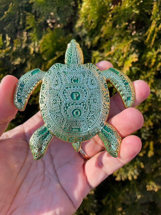 3.5” 130th CPO Birthday Turtle Pride Coin Green & Gold