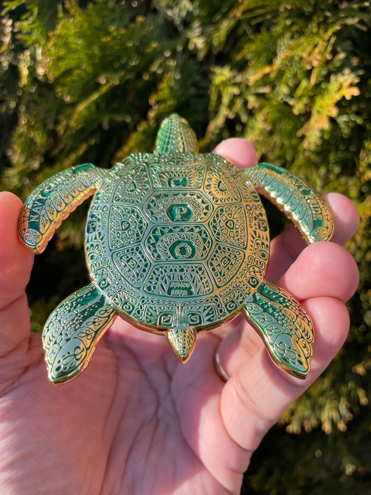 3.5” 130th CPO Birthday Turtle Pride Coin Green & Gold