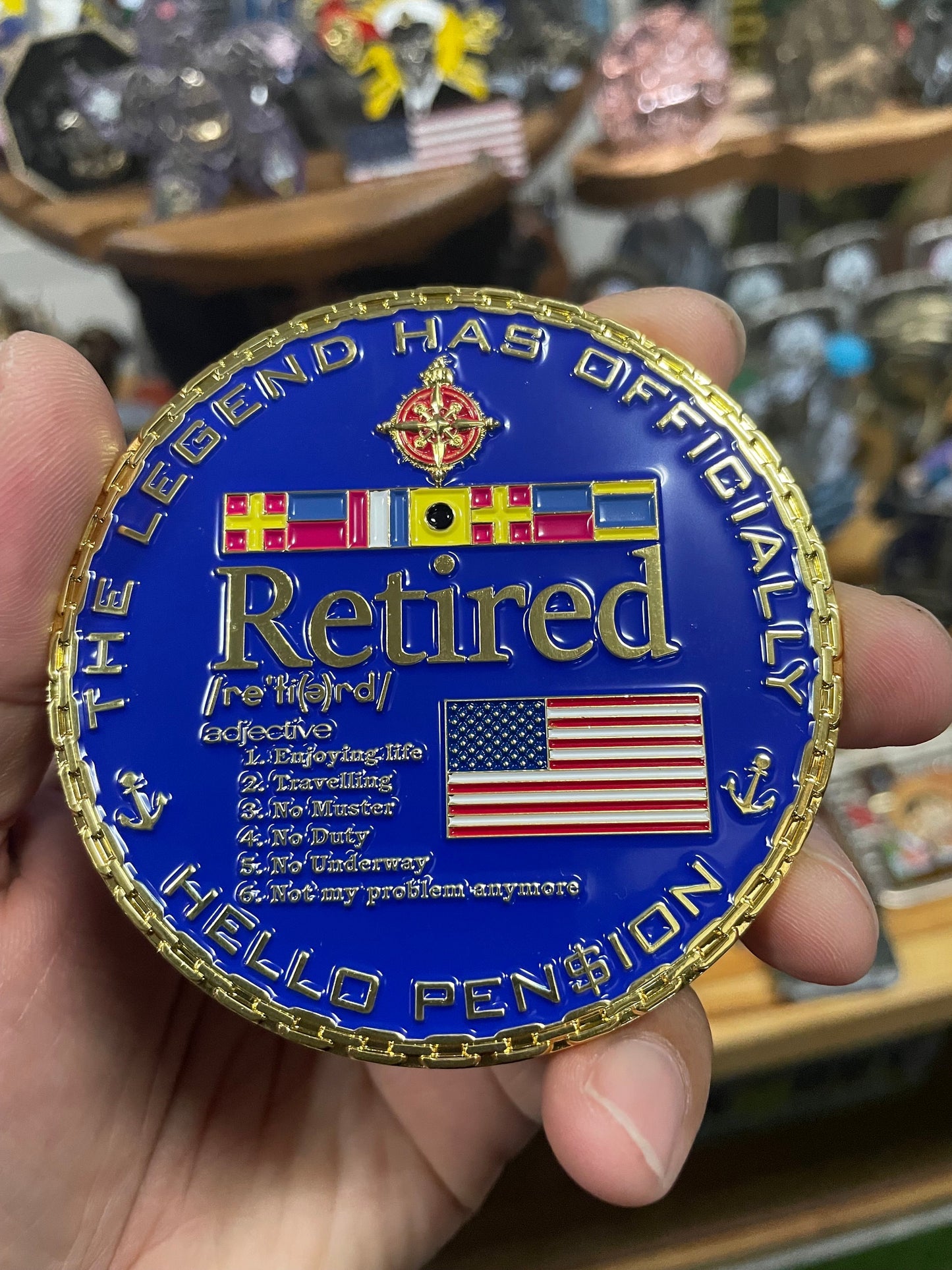 3” RETIRED Chief, Senior Chief and Master Chief Challenge Coin.