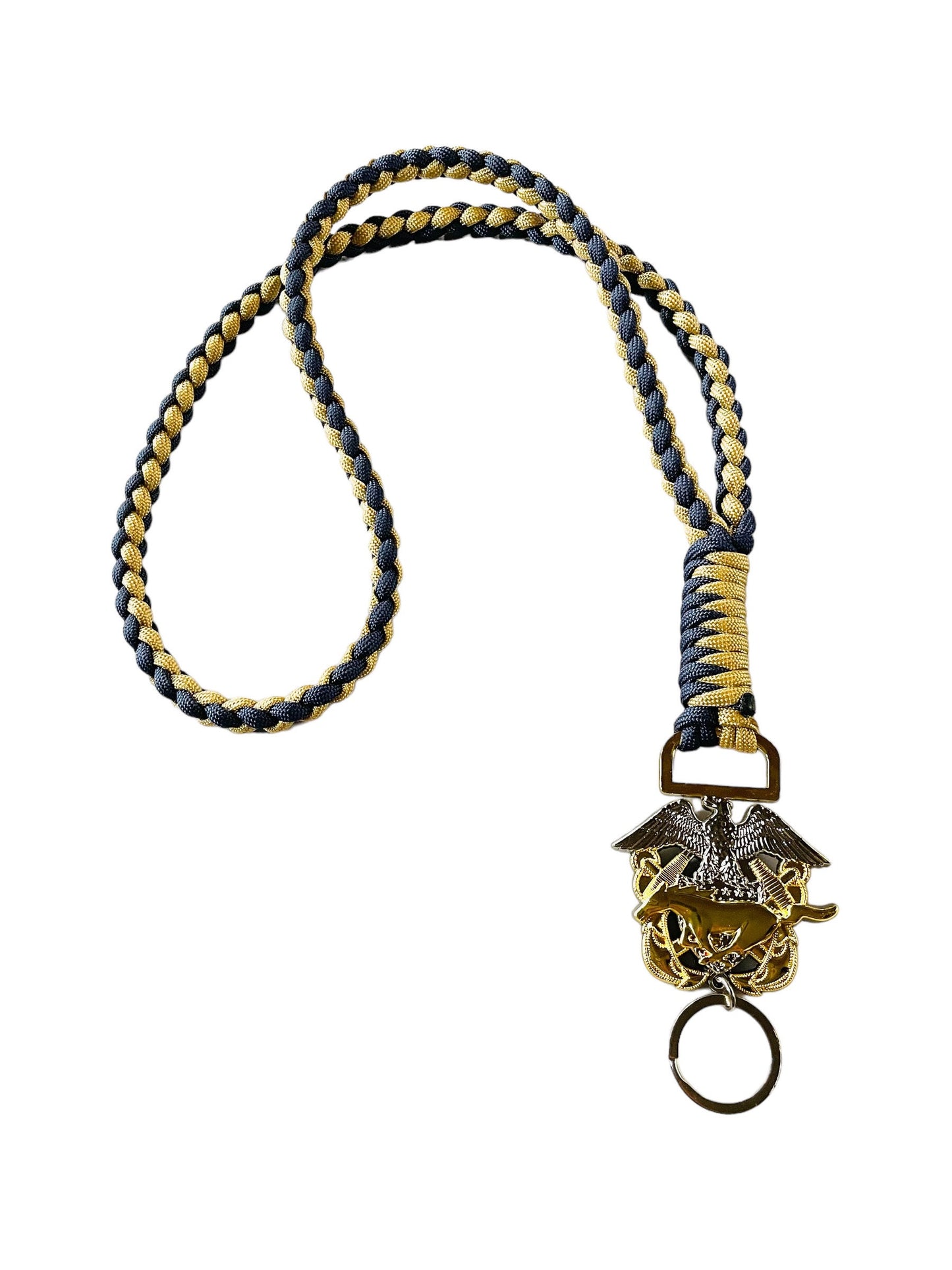 USN LDO/CWO 2 Color Paracord Neck Lanyard.