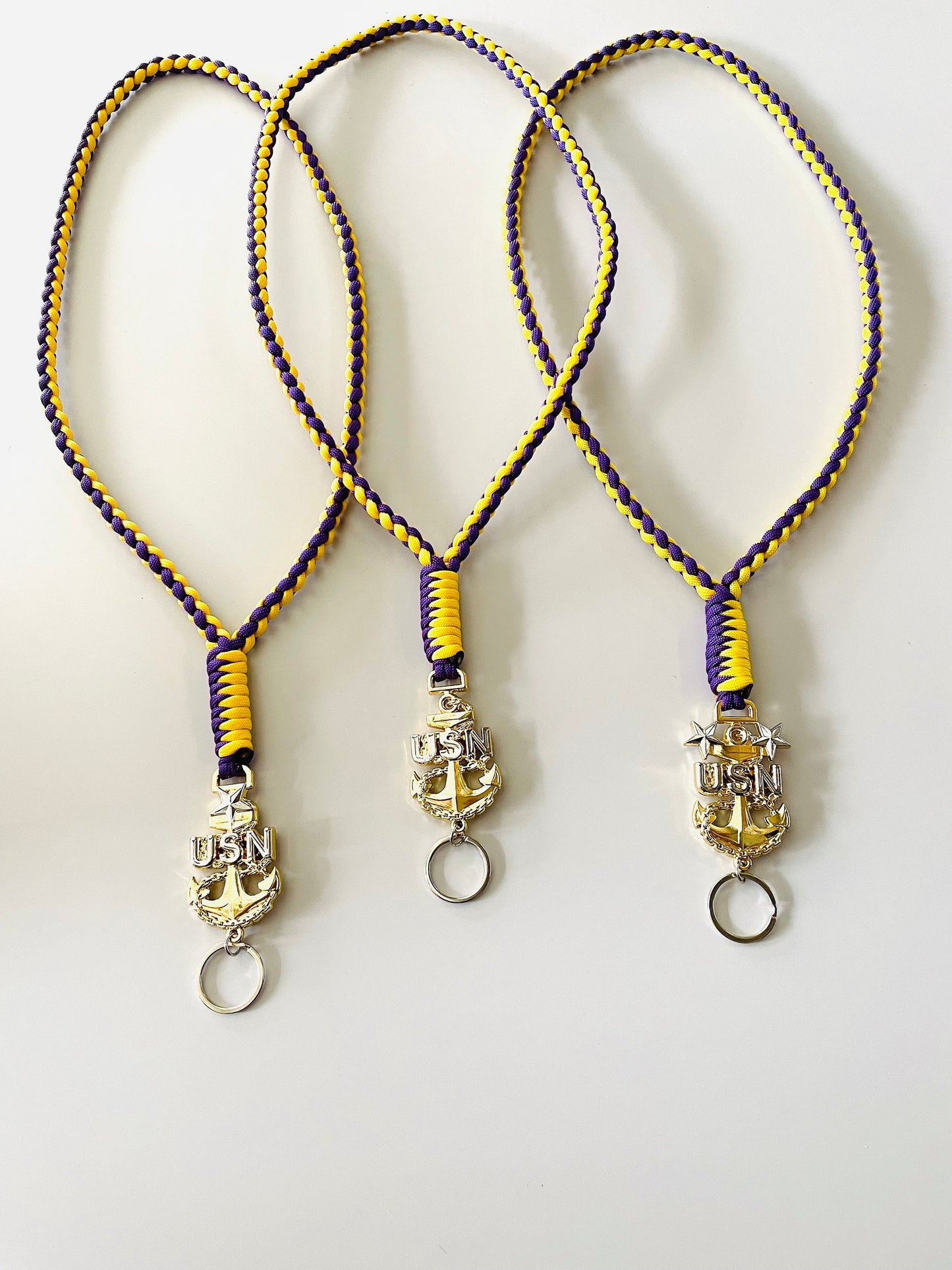 USN E7/E8/E9 2 color paracord neck lanyard