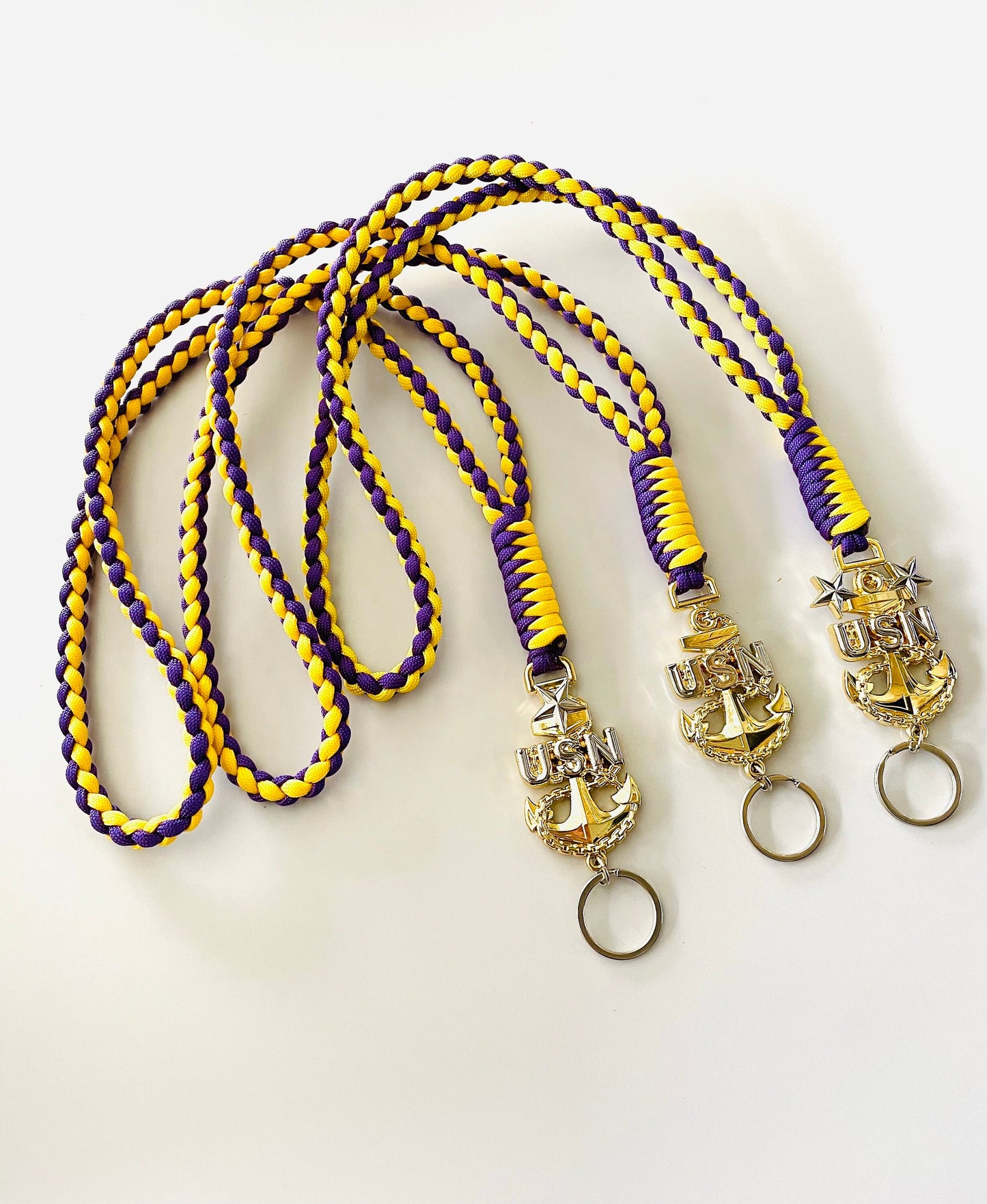 USN E7/E8/E9 2 color paracord neck lanyard