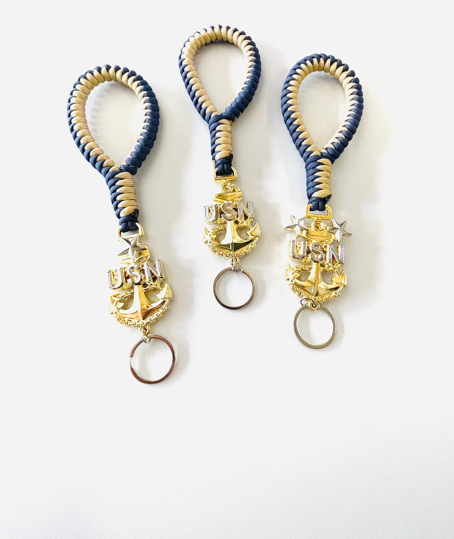 USN E7/E8/E9 Paracord Keychains/Keyfob