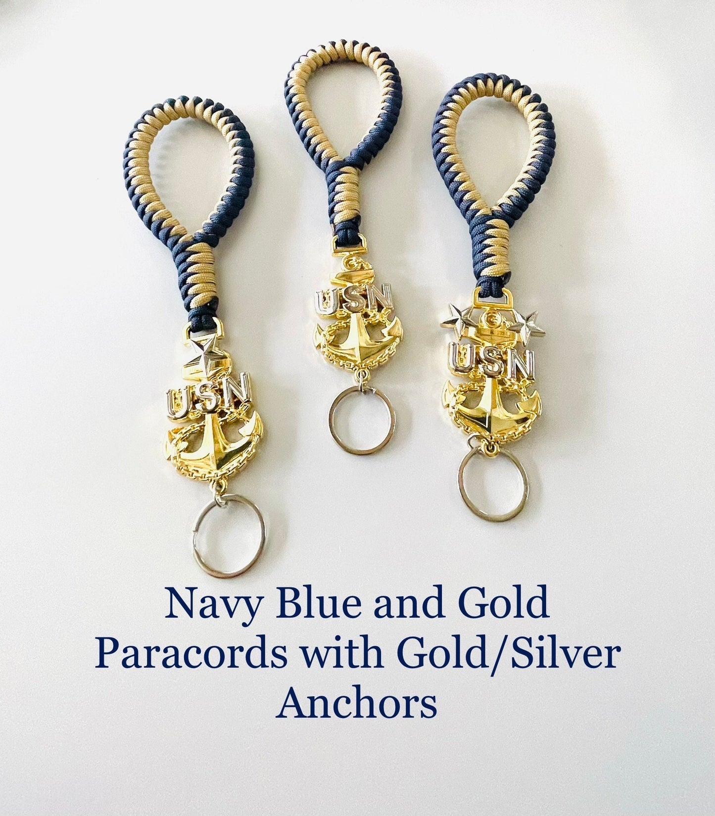 USN E7/E8/E9 Paracord Keychains/Keyfob