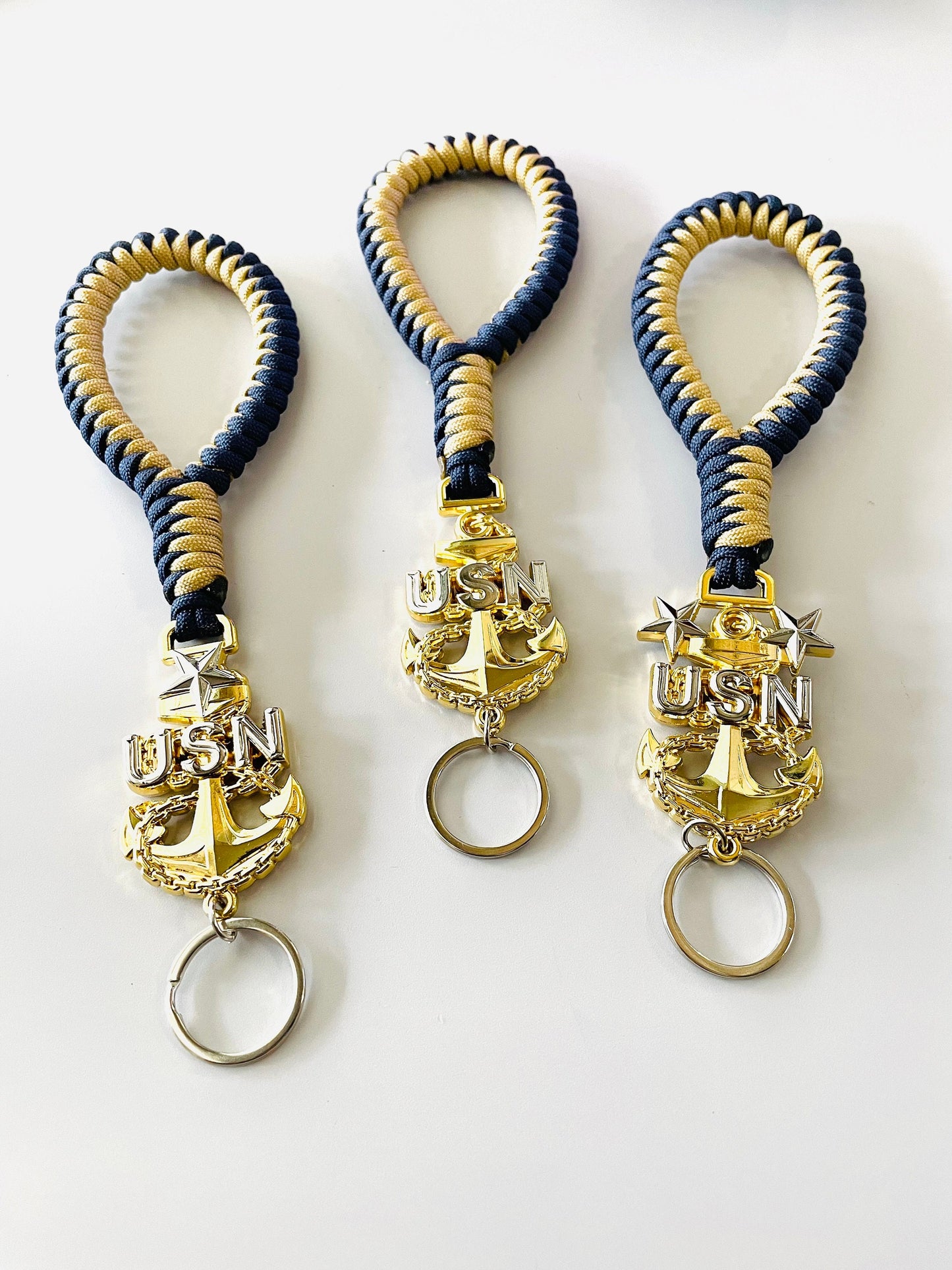 USN E7/E8/E9 Paracord Keychains/Keyfob