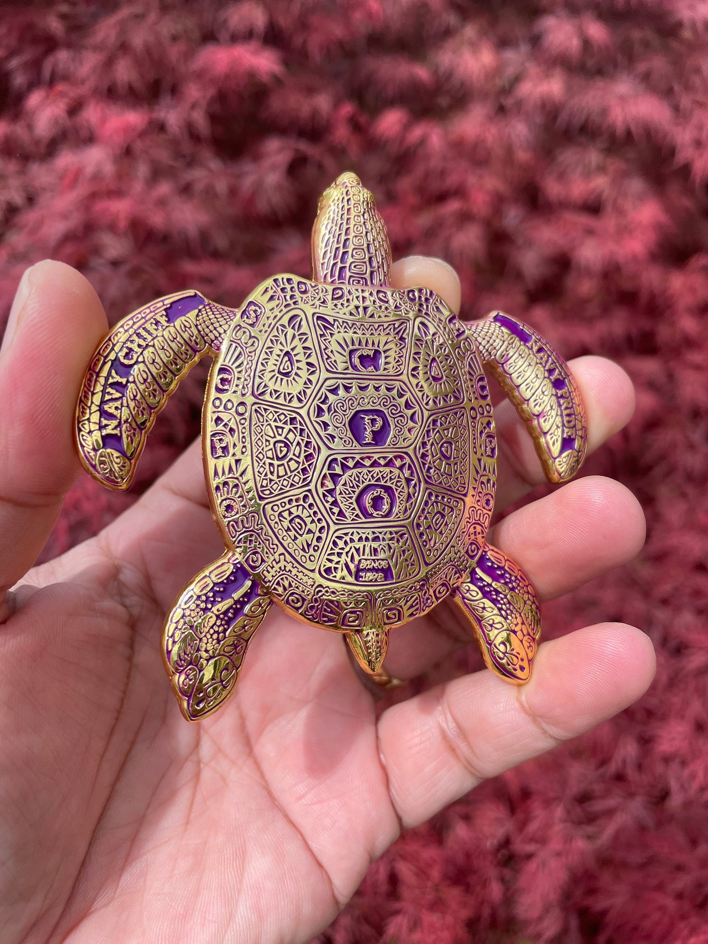 3.5” 130th CPO Birthday Turtle Pride Coin Purple & Gold