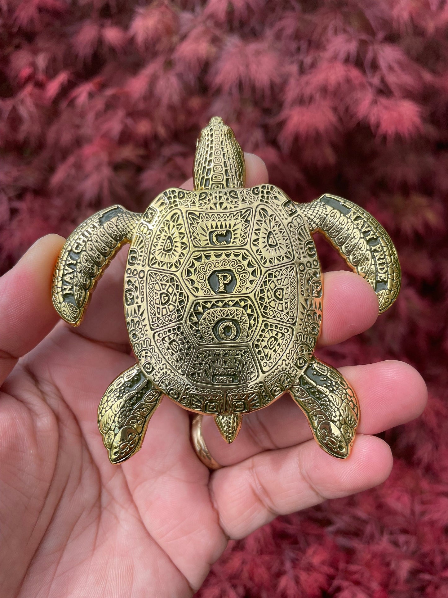 3.5” 130th CPO BIRTHDAY Turtle Pride Coin Olive Drab & Gold