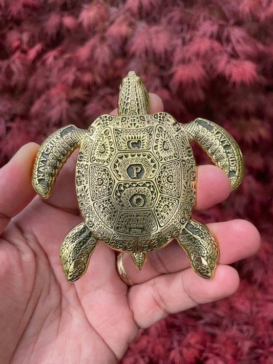 3.5” 130th CPO BIRTHDAY Turtle Pride Coin Olive Drab & Gold