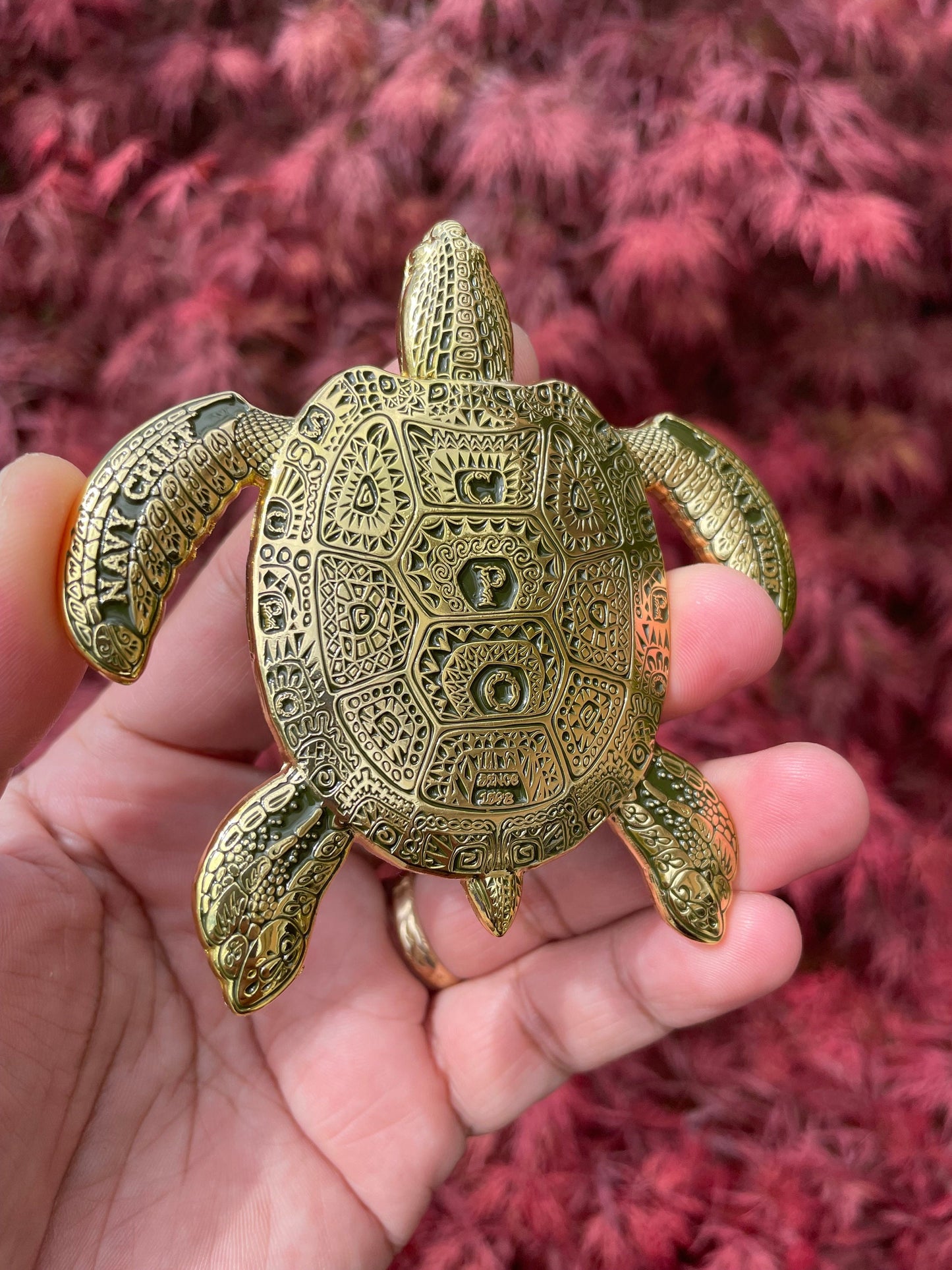 3.5” 130th CPO BIRTHDAY Turtle Pride Coin Olive Drab & Gold