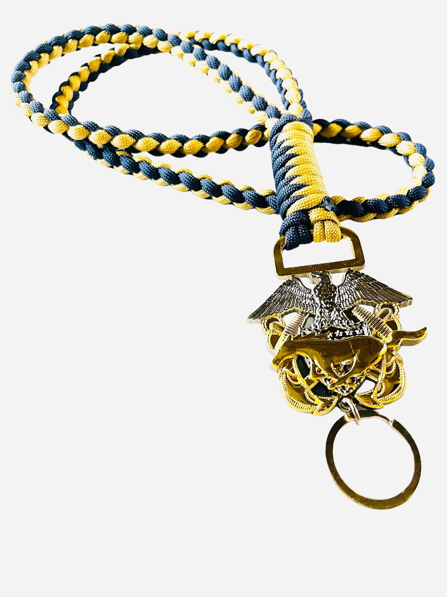 USN LDO/CWO 2 Color Paracord Neck Lanyard.