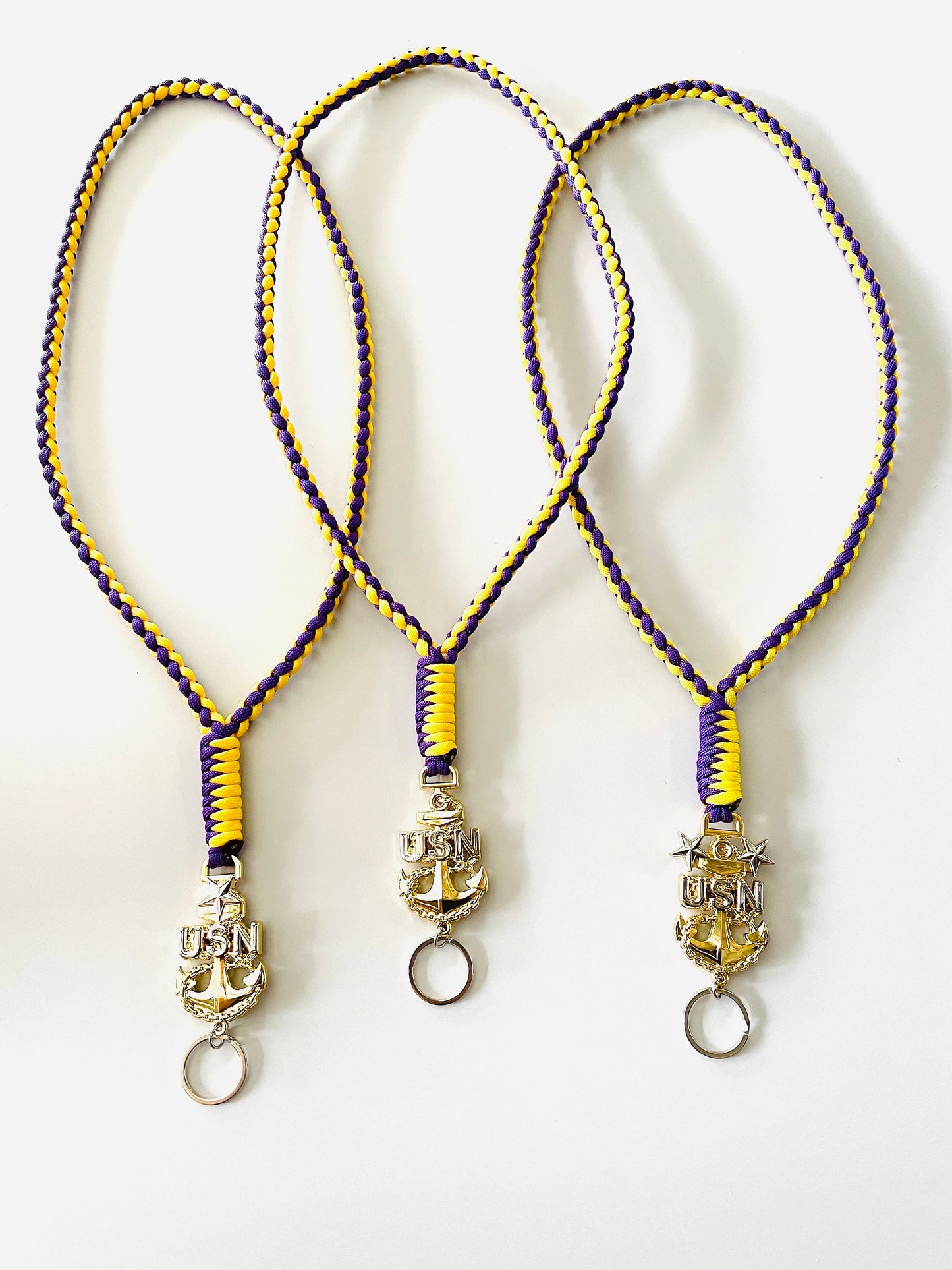 USN E7/E8/E9 2 color paracord neck lanyard