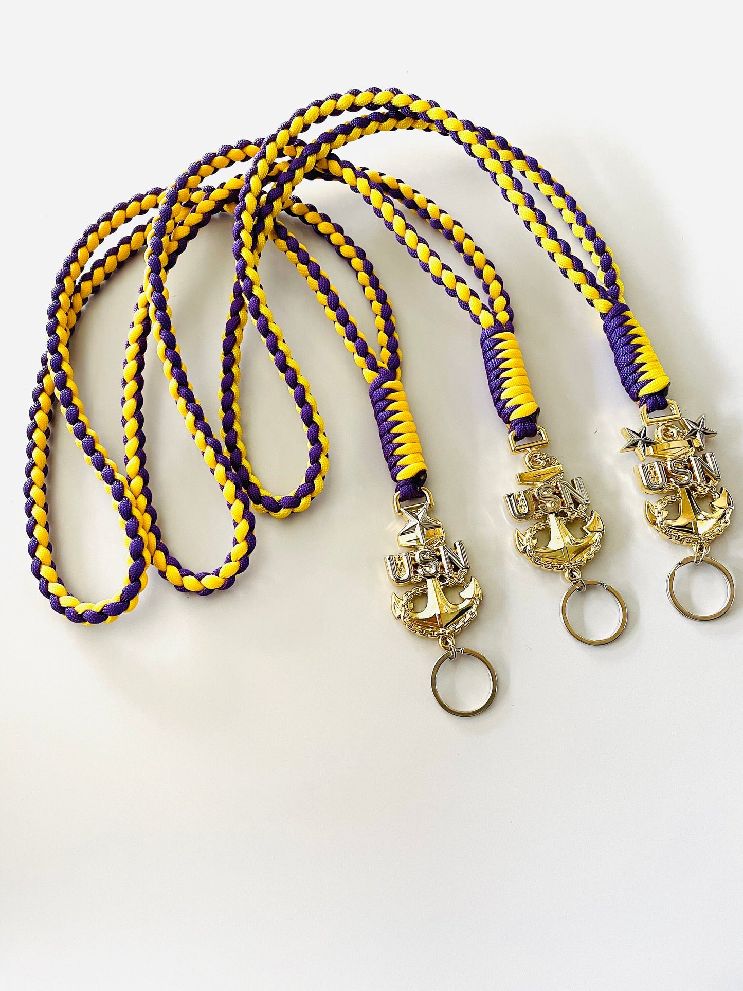 USN E7/E8/E9 2 color paracord neck lanyard