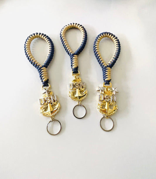 USN E7/E8/E9 Paracord Keychains/Keyfob