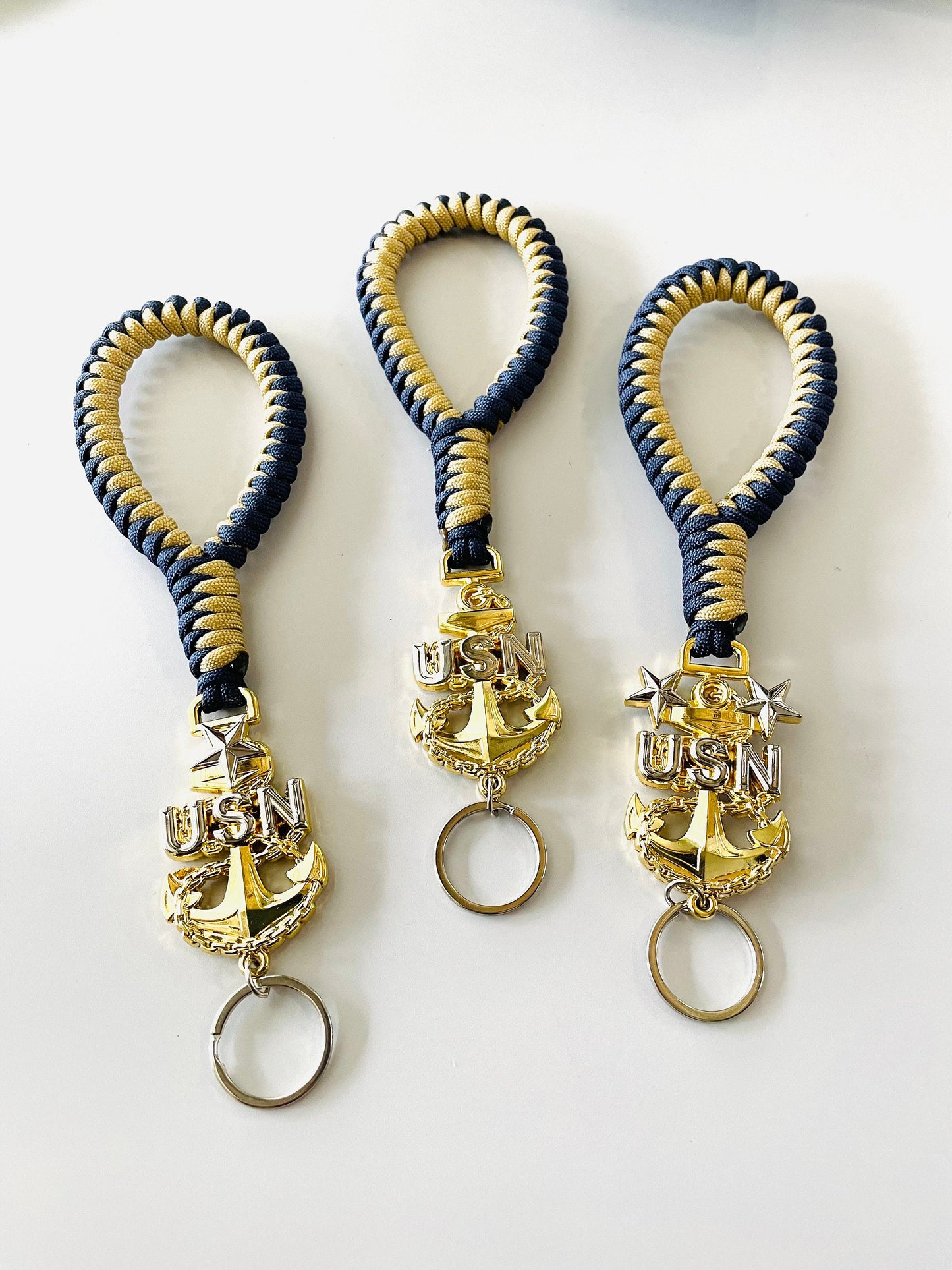 USN E7/E8/E9 Paracord Keychains/Keyfob