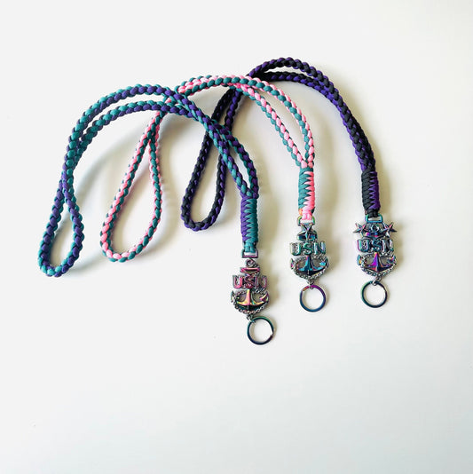 Oil Drip Anchor USN E7/E8/E9 2 Color Paracord Neck Lanyard.