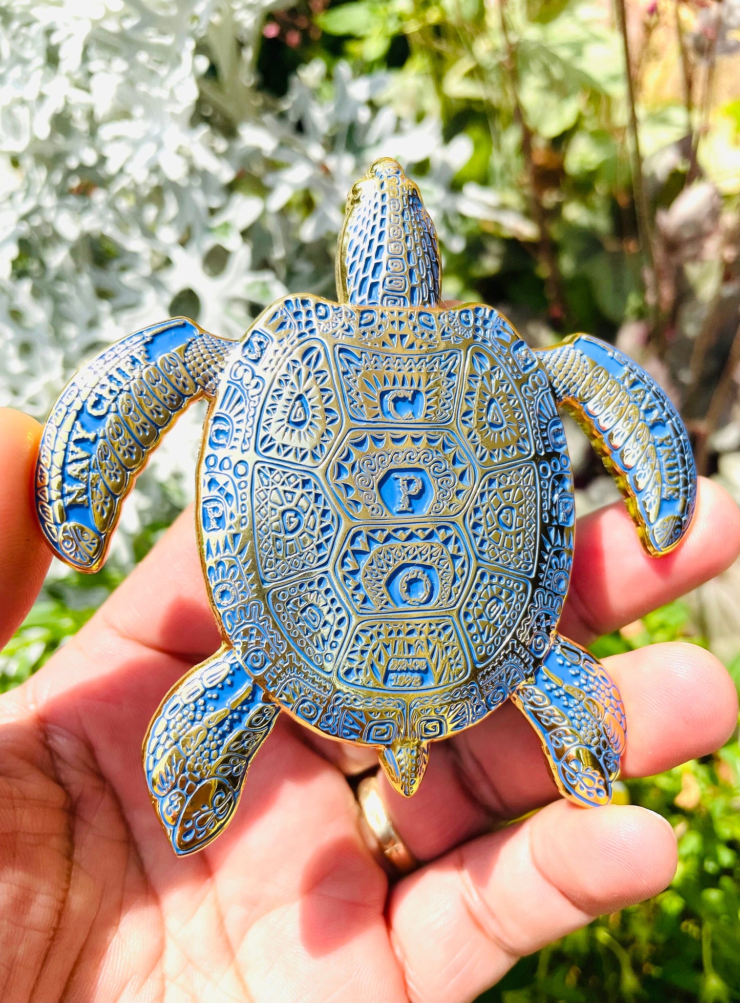 3.5” 130TH CPO BIRTHDAY Turtle Pride Coin Royal Blue and Gold