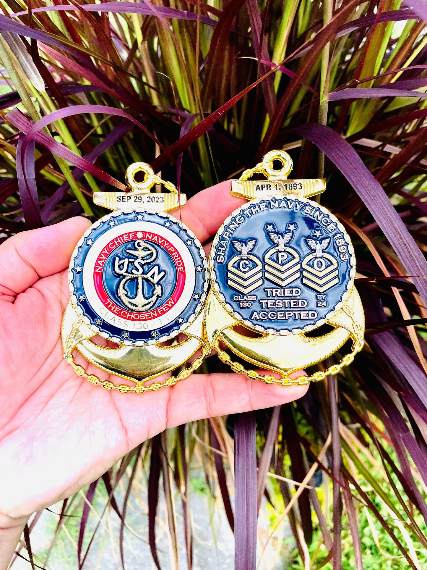 USN Class 130 FY-24 4” Anchor Coin