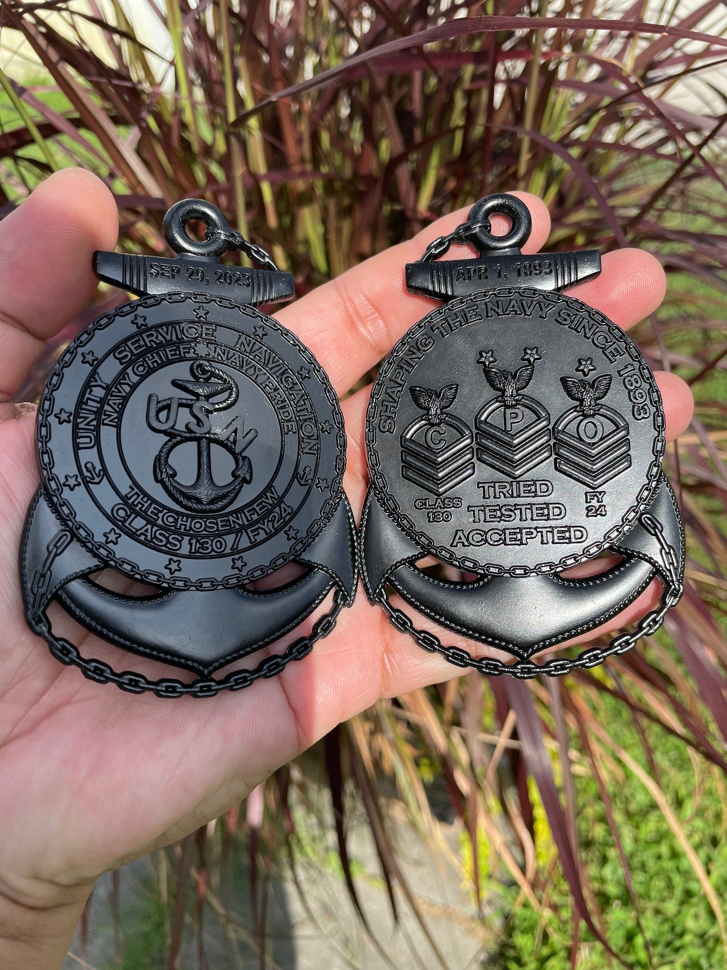 USN Class 130 FY-24 4” Anchor Coin