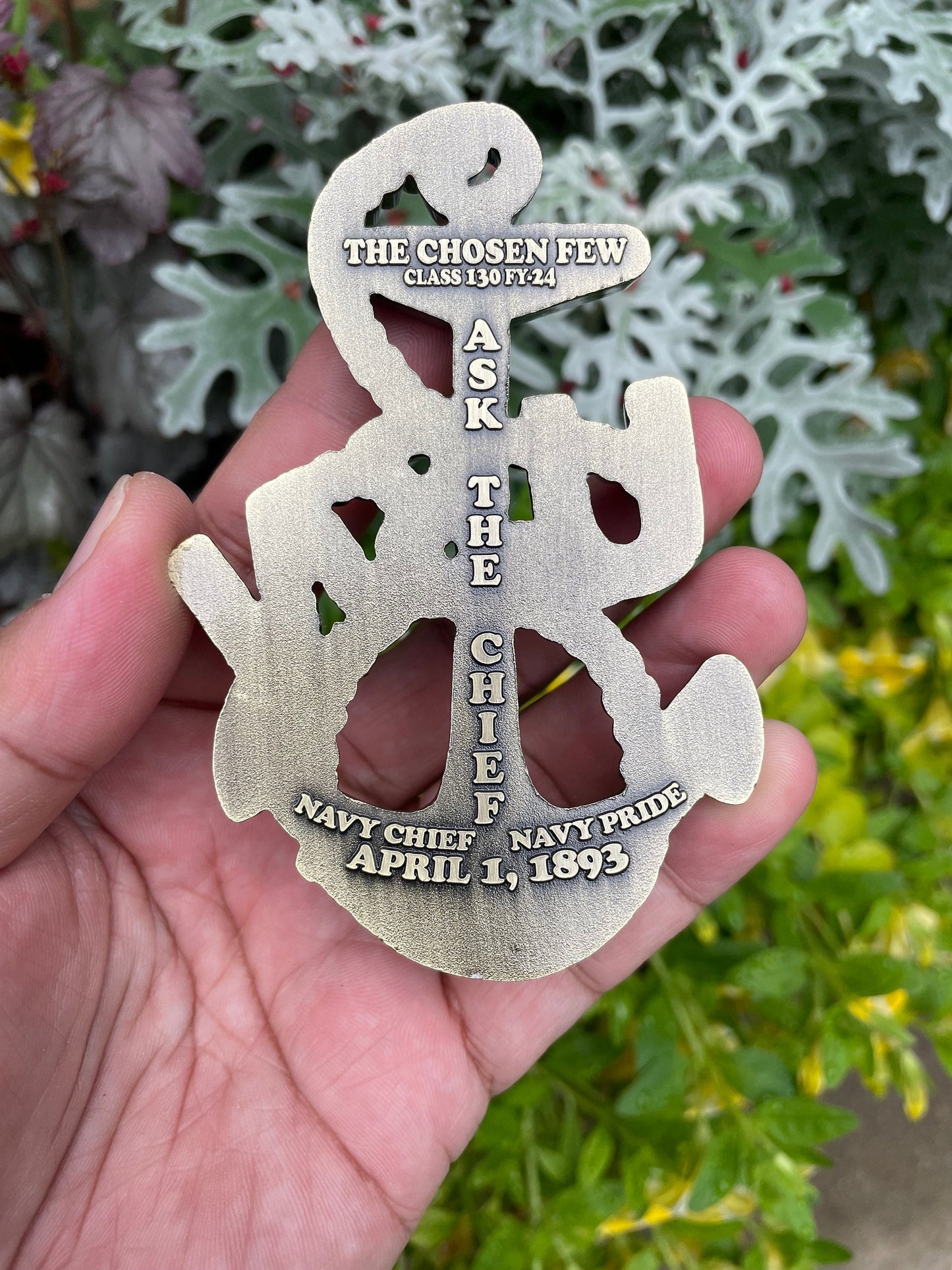 USN Class 130 FY 24 Heritage Anchor Coin
