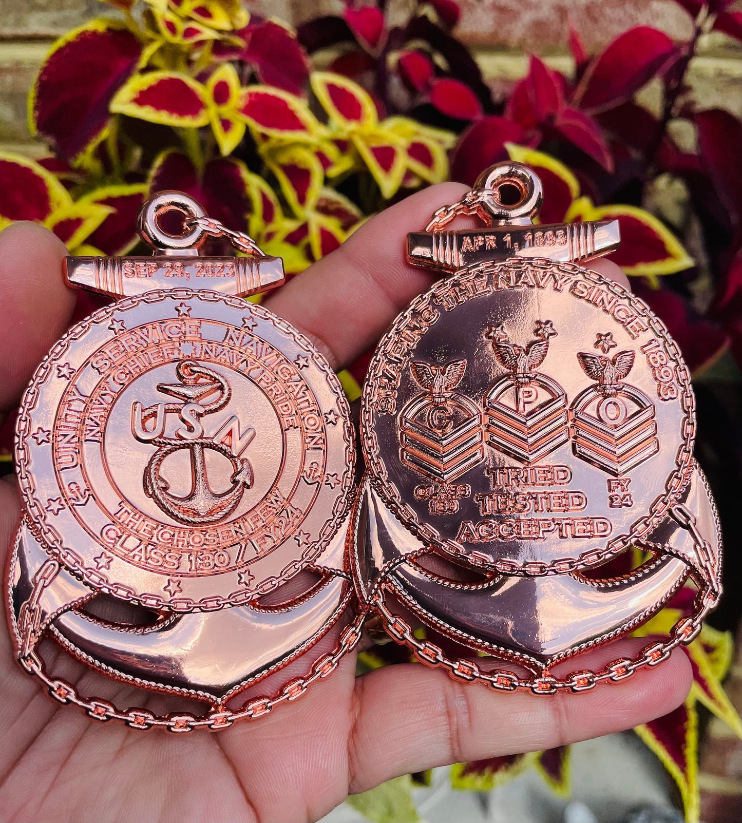 USN Class 130 FY-24 4” Anchor Coin