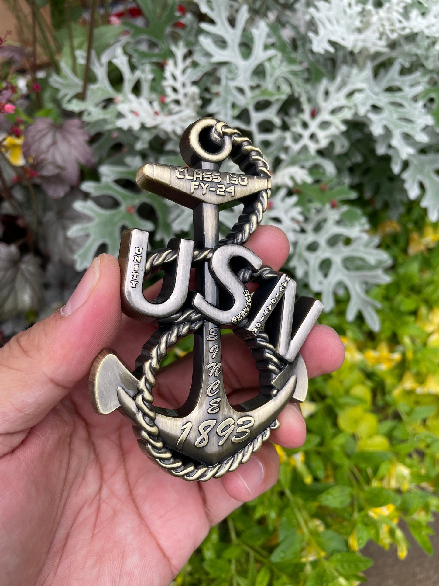 USN Class 130 FY 24 Heritage Anchor Coin