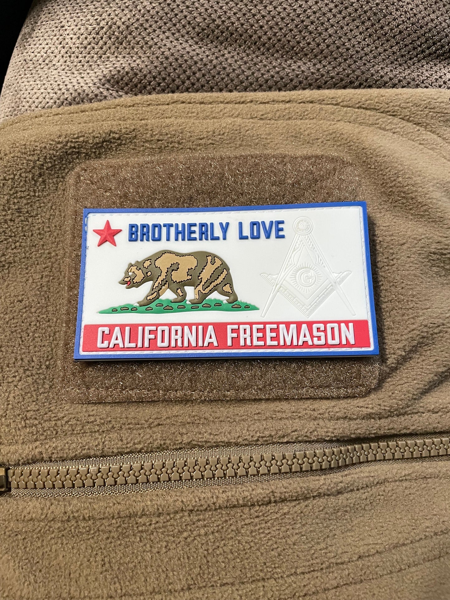 California Freemason Glow in the Dark PVC Patches.