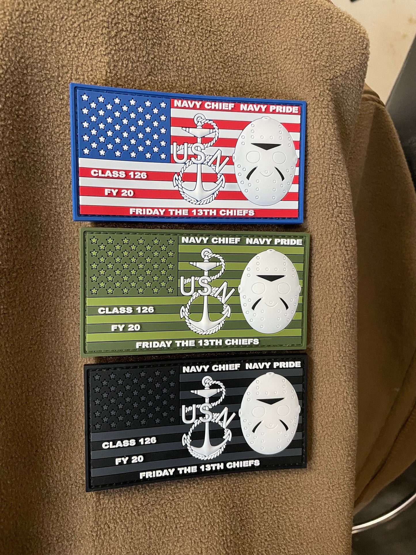 CPO Class 126 Friday the 13th Chiefs Glow in the Dark PVC Patches.